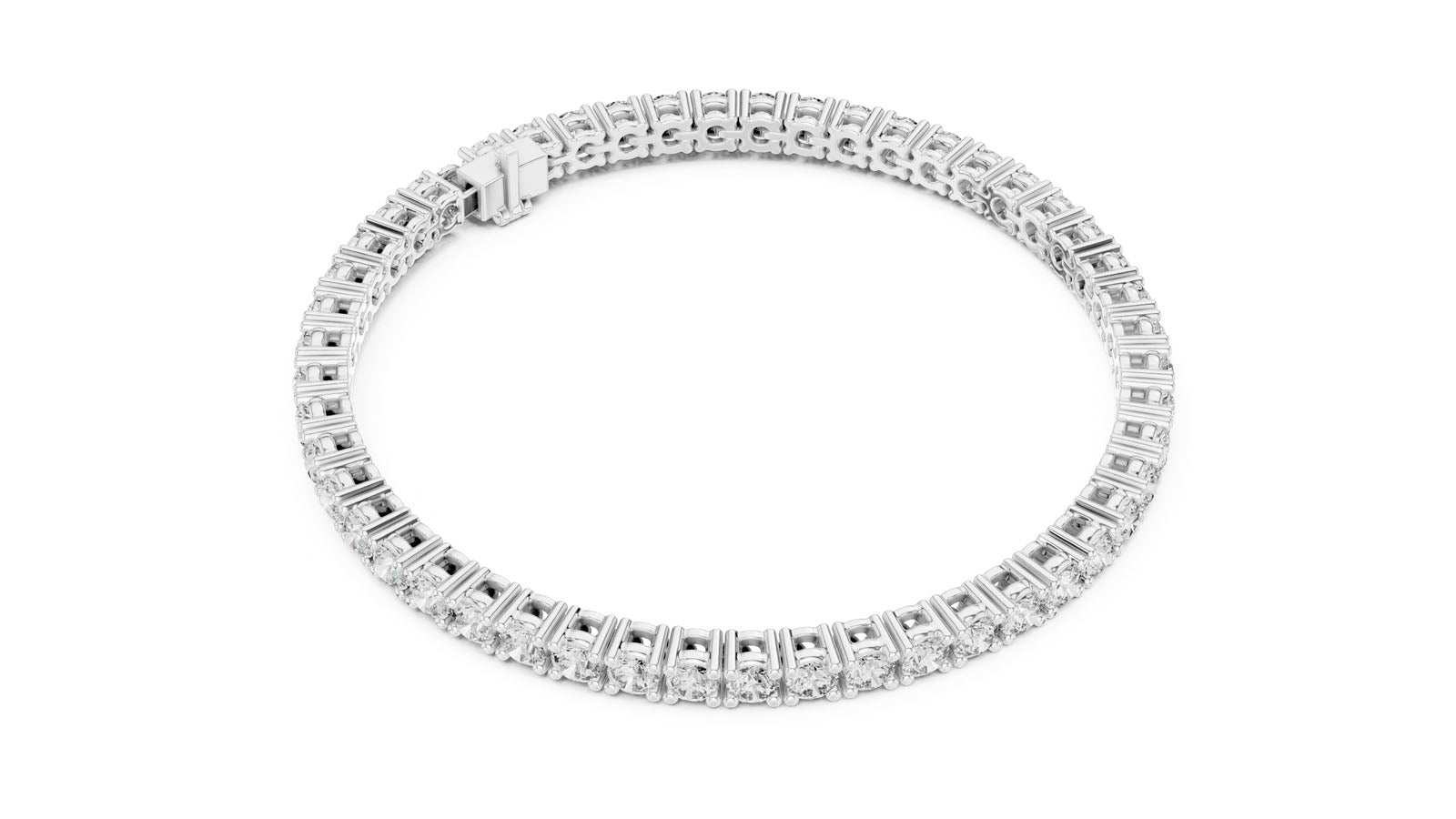 6.37 Ct. Round Diamond Tennis Bracelet (GLBR-0043) 6