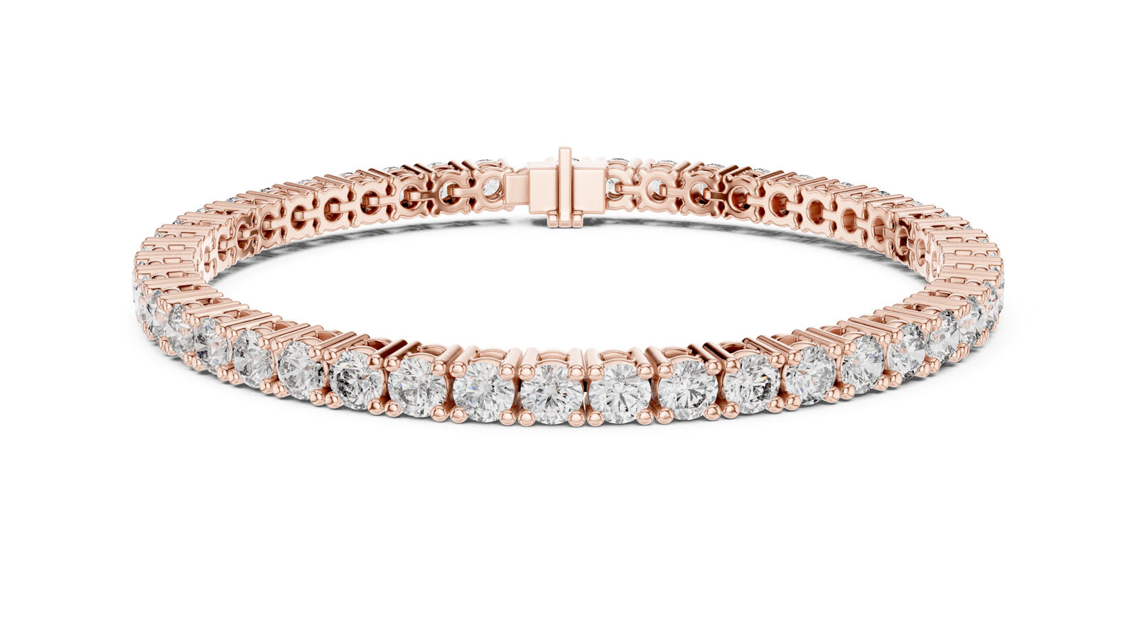 7.43 Ct. Graduated Round Diamond Tennis Bracelet (GLBR-0044)