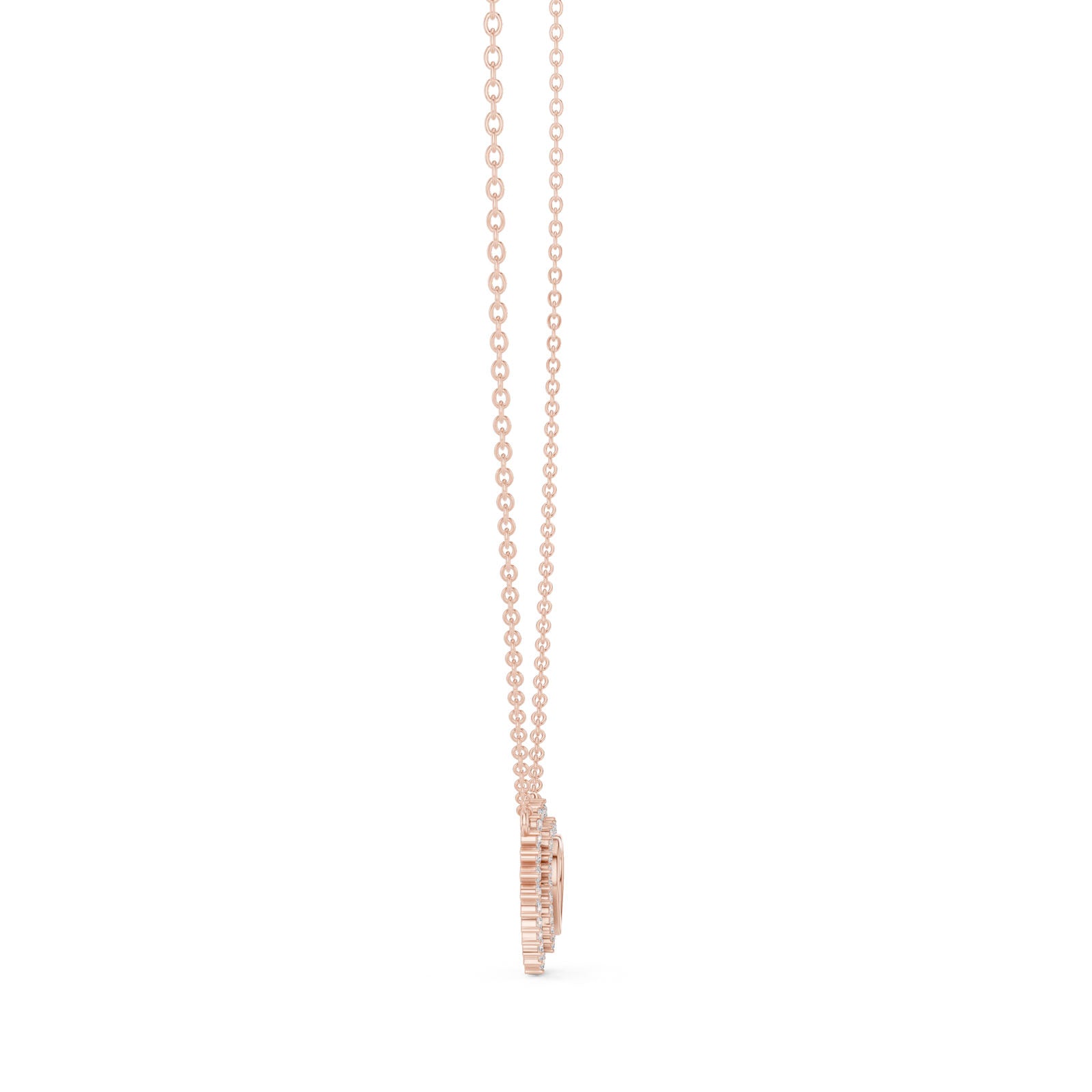 .38 Ct. Diamond Halo Heart Pendant Necklace (GNK-0004) 6