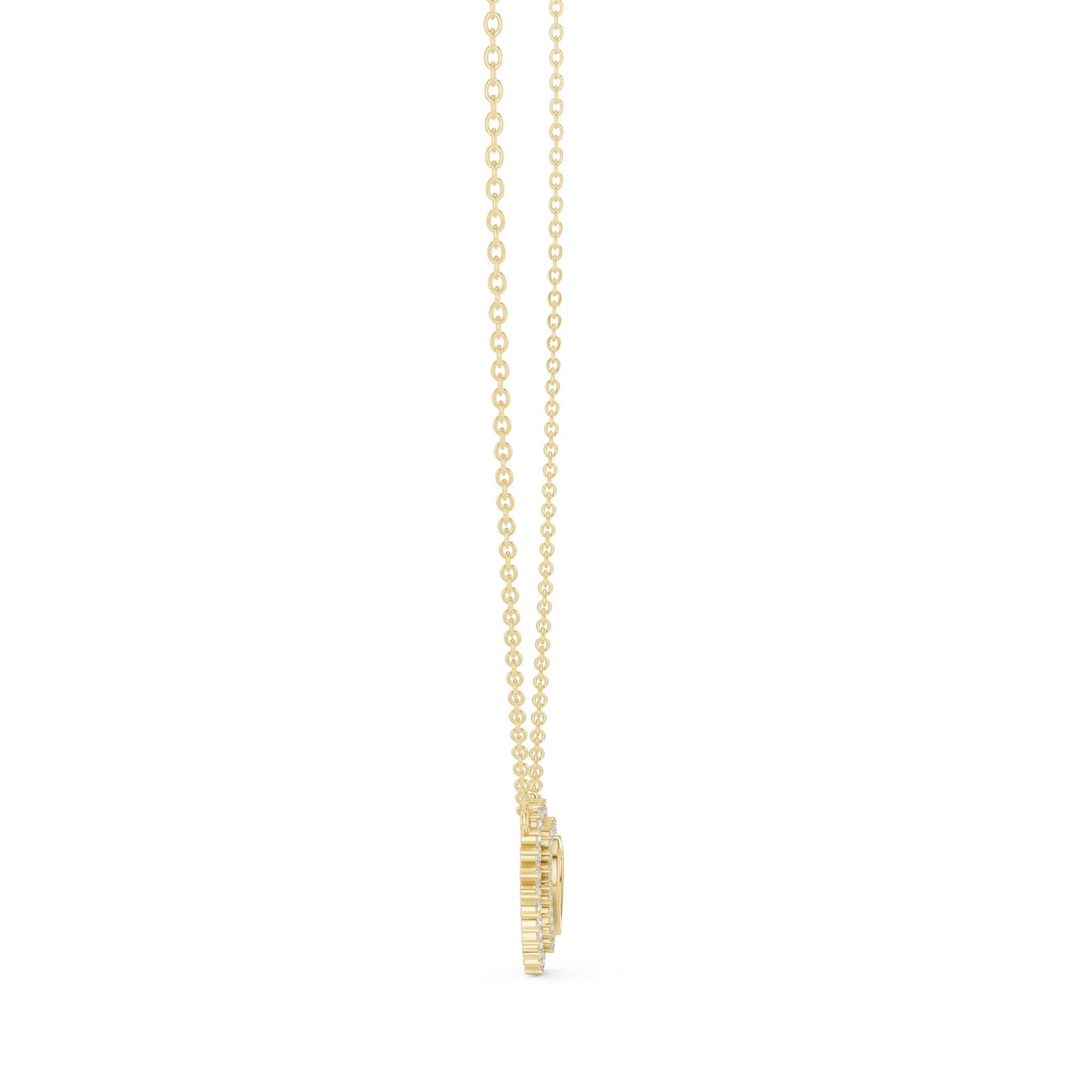 .38 Ct. Diamond Halo Heart Pendant Necklace (GNK-0004) 3