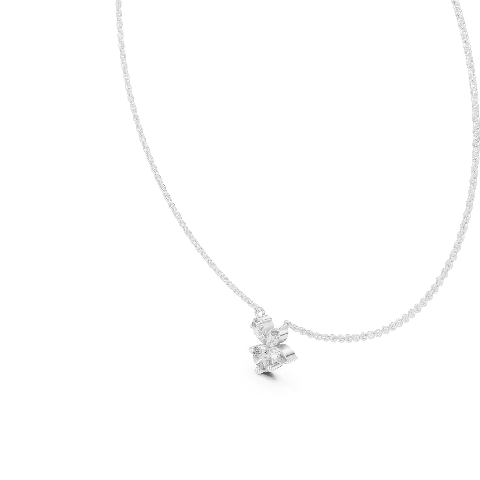 2.12 Ct. Diamond Floral Cluster Pendant Necklace (GNK-0006) 4