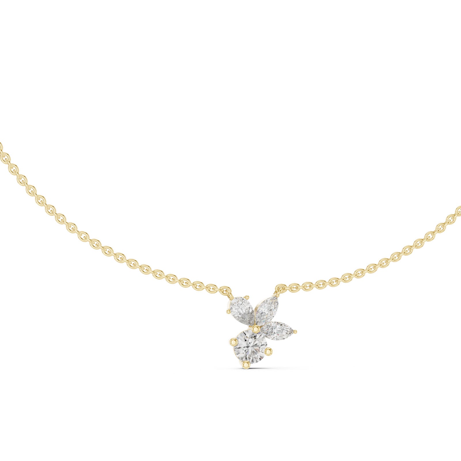 2.12 Ct. Diamond Floral Cluster Pendant Necklace (GNK-0006) 10