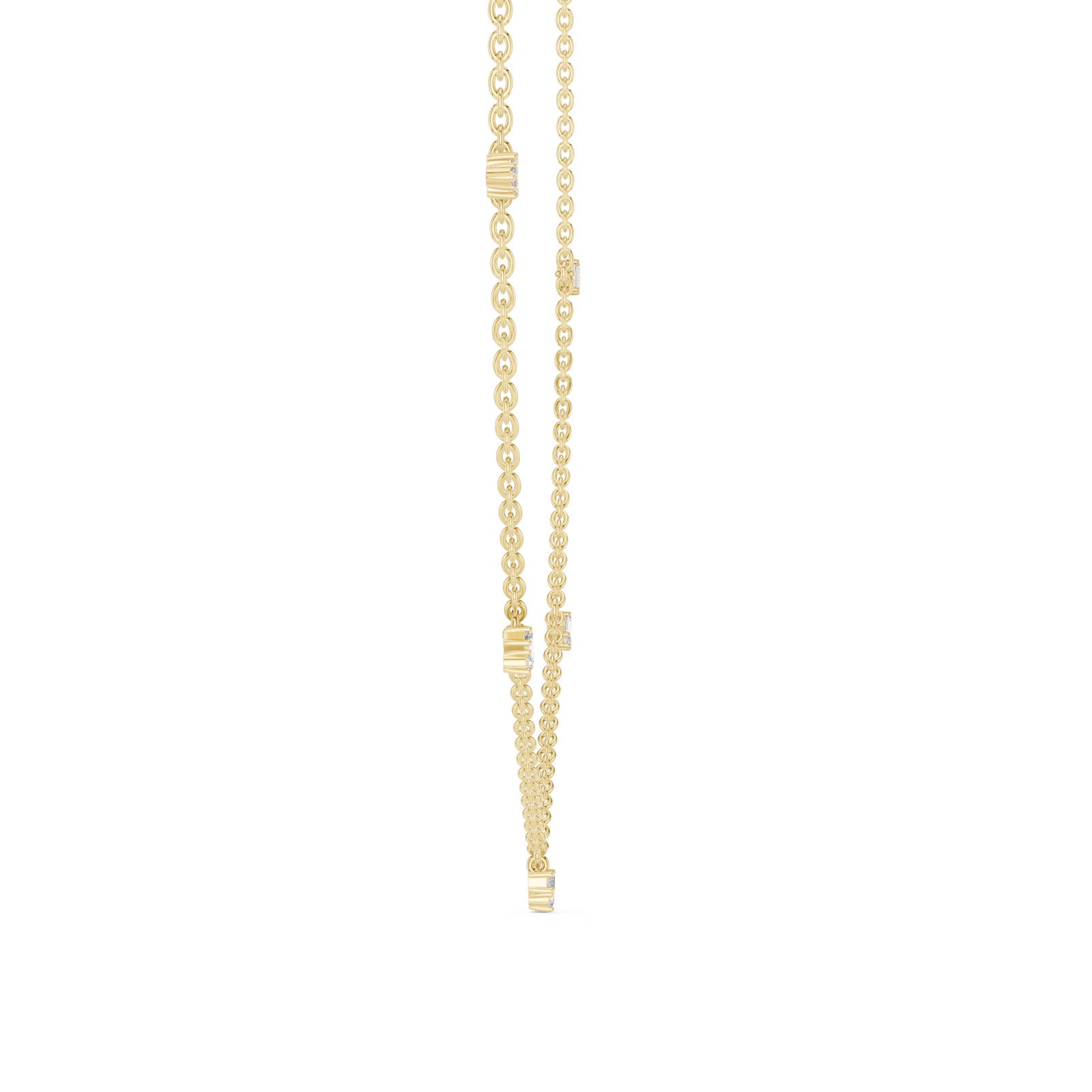 .30 Ct. Baguette & Round Diamond Station Necklace (GNK-0010) 9