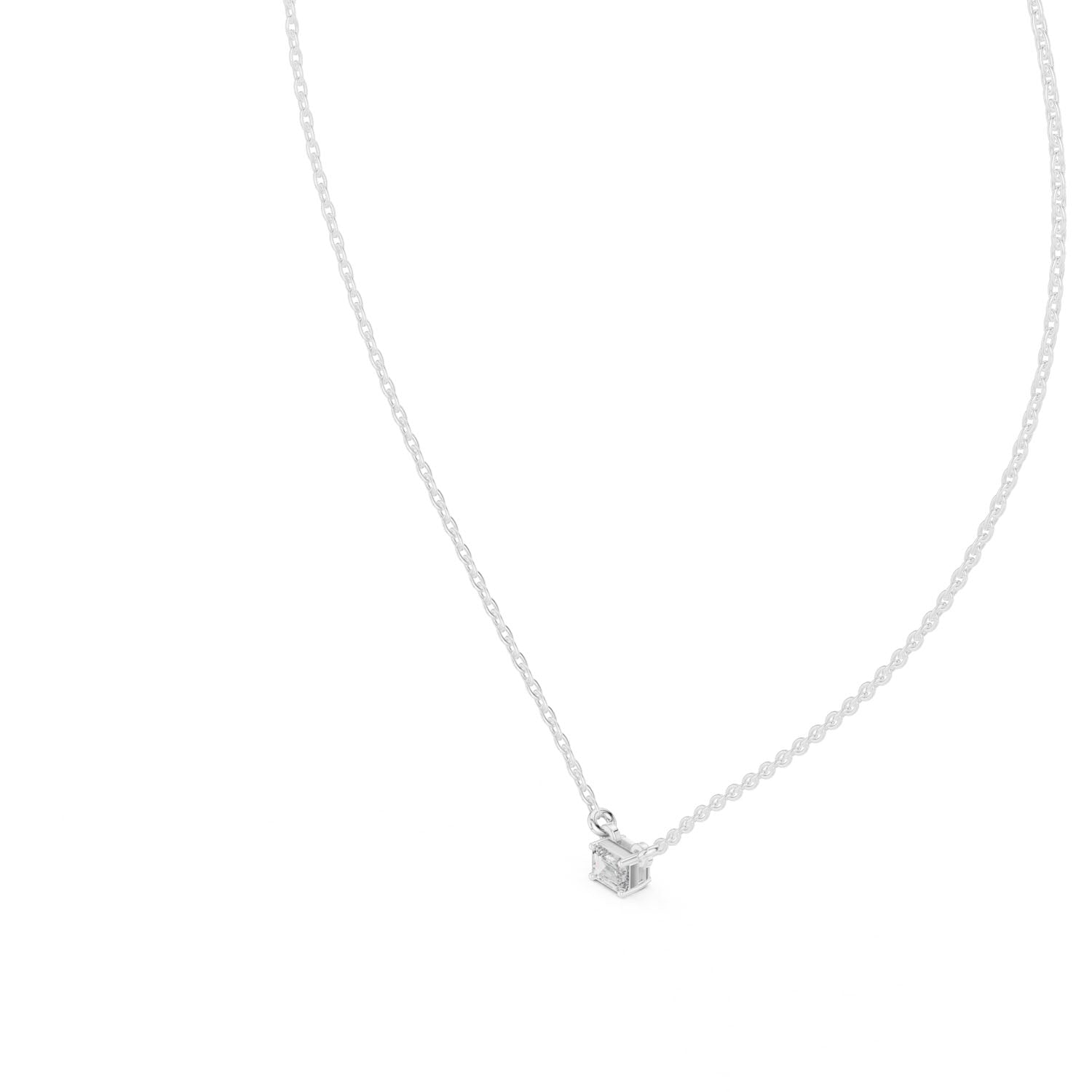 .25 Ct. Emerald Cut Diamond Solitaire Necklace (GPD-0001) 4