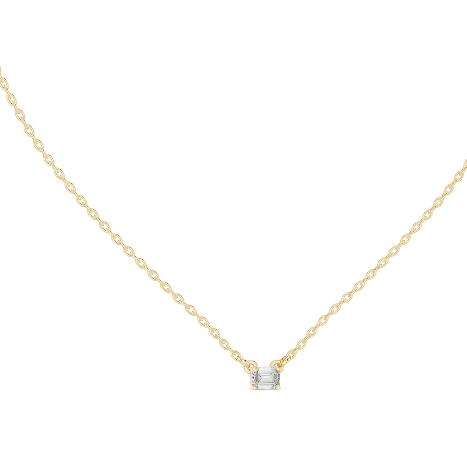 .25 Ct. Emerald Cut Diamond Solitaire Necklace (GPD-0001) 7