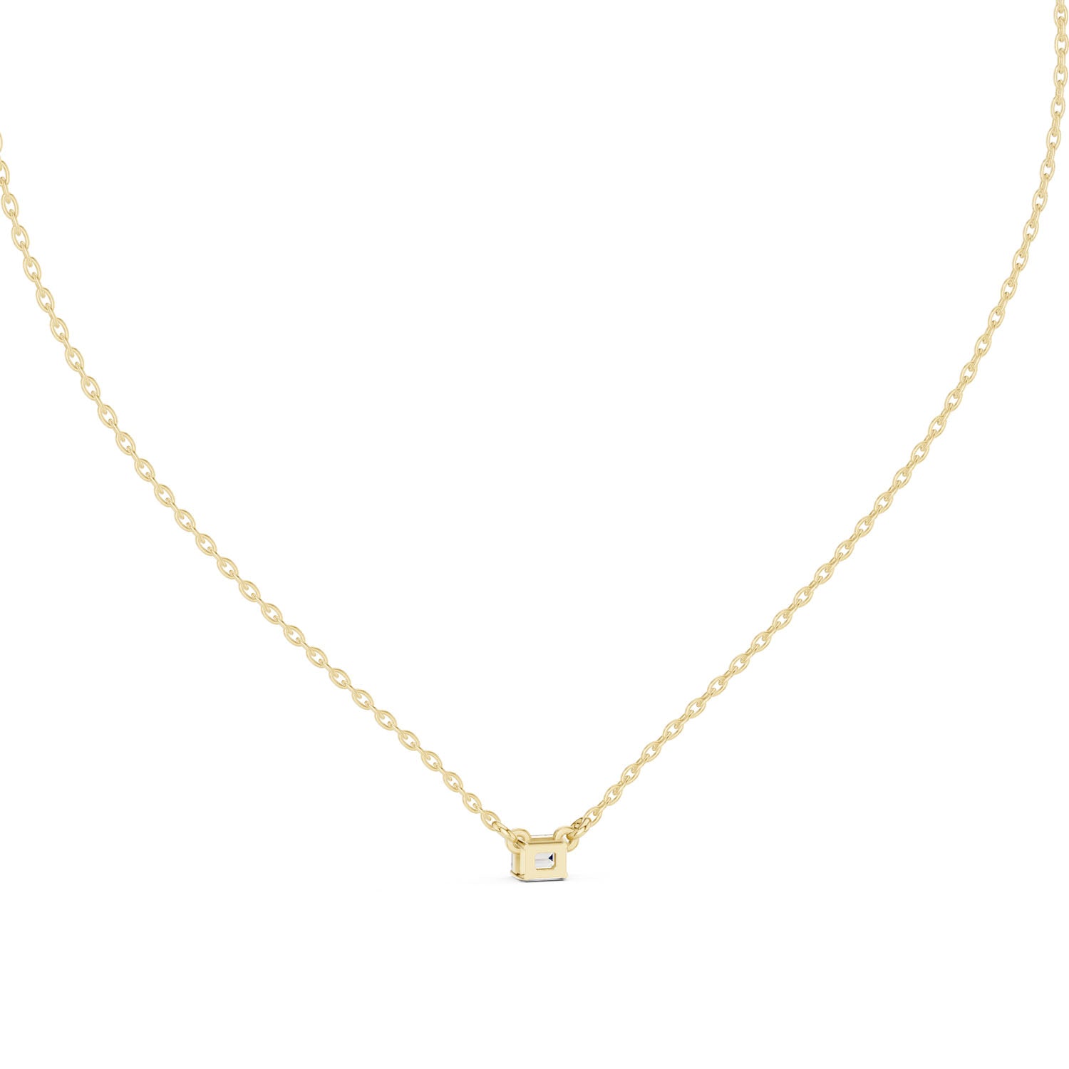 .25 Ct. Emerald Cut Diamond Solitaire Necklace (GPD-0001) 5