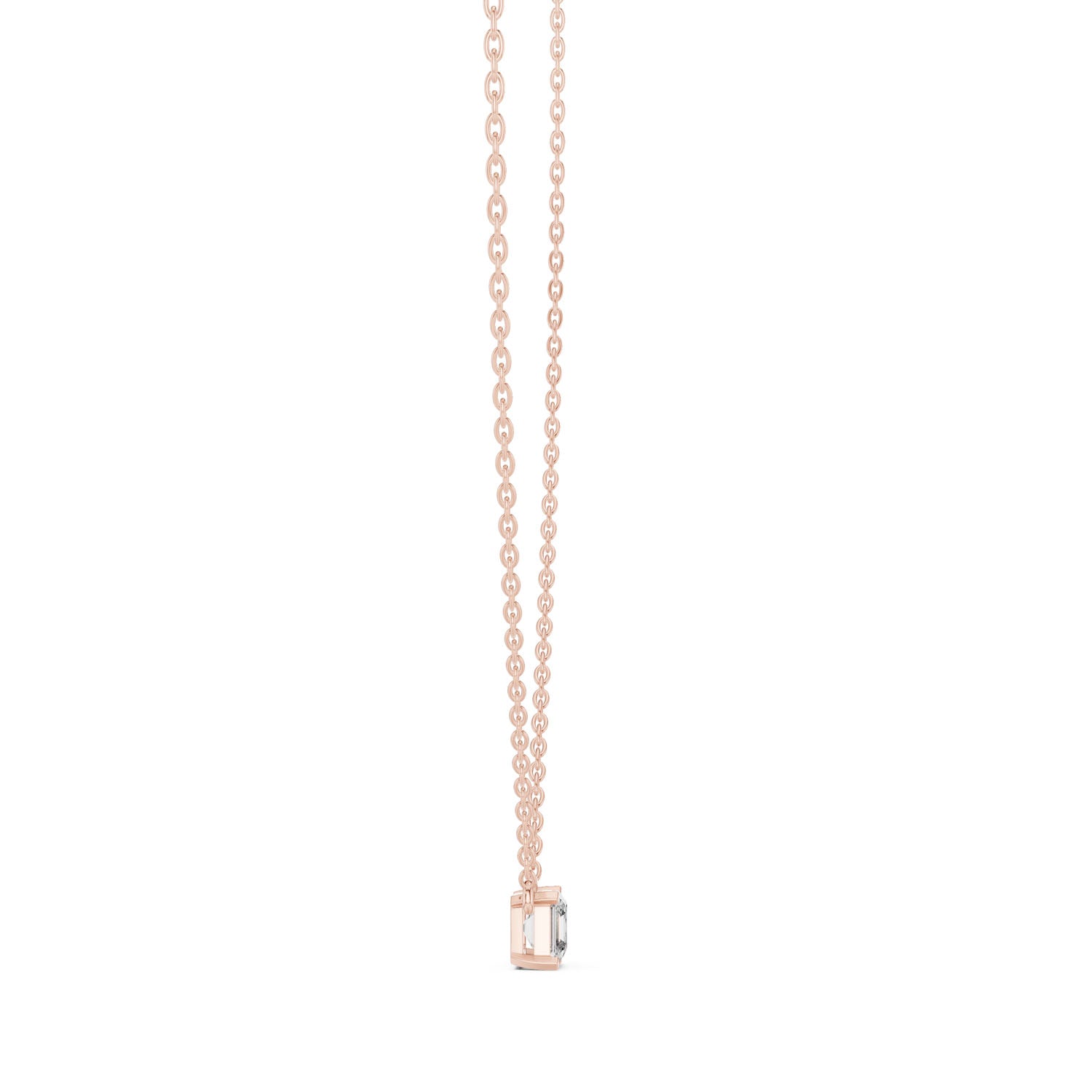 .50 Ct. Asscher Cut Diamond Solitaire Necklace (GPD-0003) 3