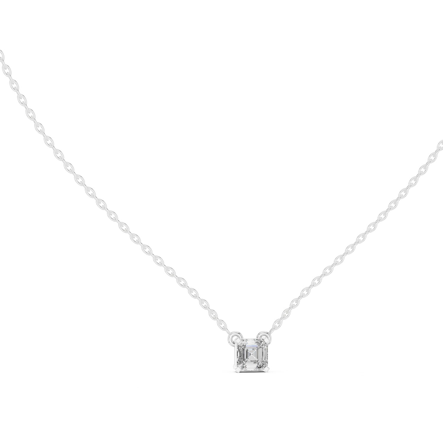 .50 Ct. Asscher Cut Diamond Solitaire Necklace (GPD-0003)