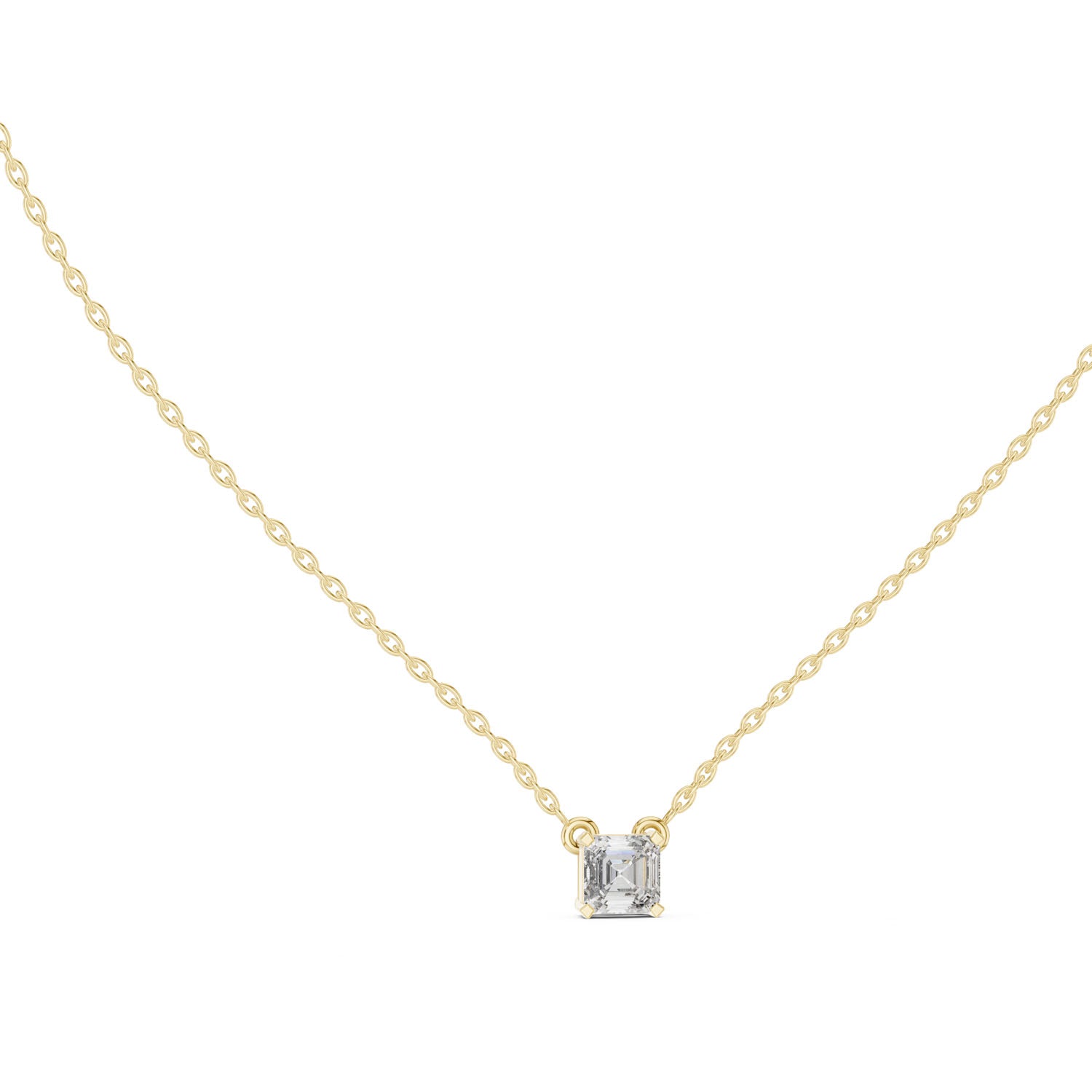 .50 Ct. Asscher Cut Diamond Solitaire Necklace (GPD-0003) 11