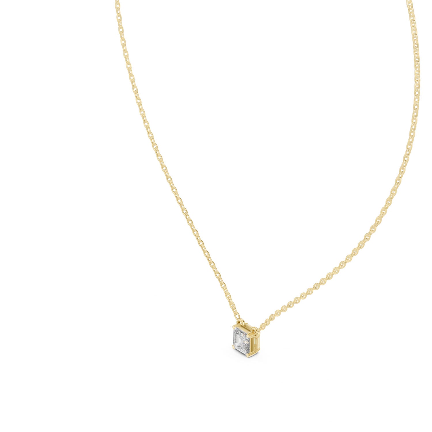 .50 Ct. Asscher Cut Diamond Solitaire Necklace (GPD-0003) 6
