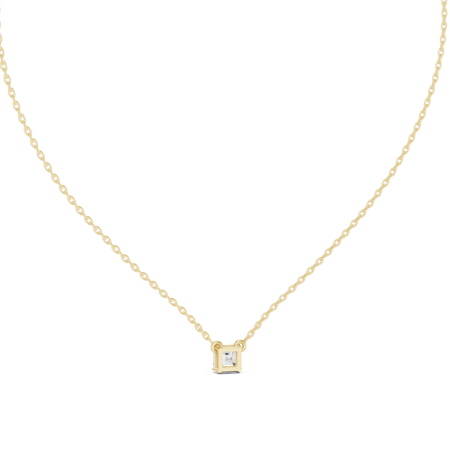 .50 Ct. Asscher Cut Diamond Solitaire Necklace (GPD-0003) 5