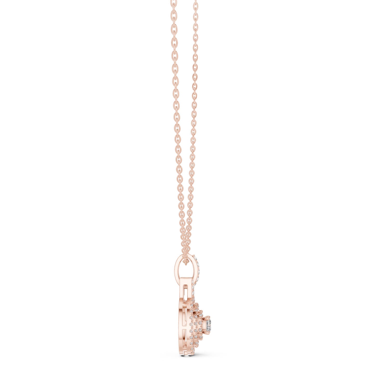 .80 Ct. Cushion Cut Diamond Double Halo Pendant Necklace (GPD-0005) 3