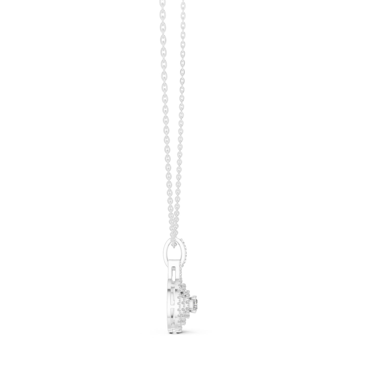 .80 Ct. Cushion Cut Diamond Double Halo Pendant Necklace (GPD-0005) 11