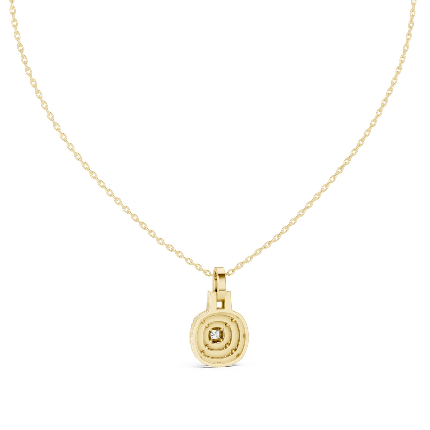 .80 Ct. Cushion Cut Diamond Double Halo Pendant Necklace (GPD-0005) 8