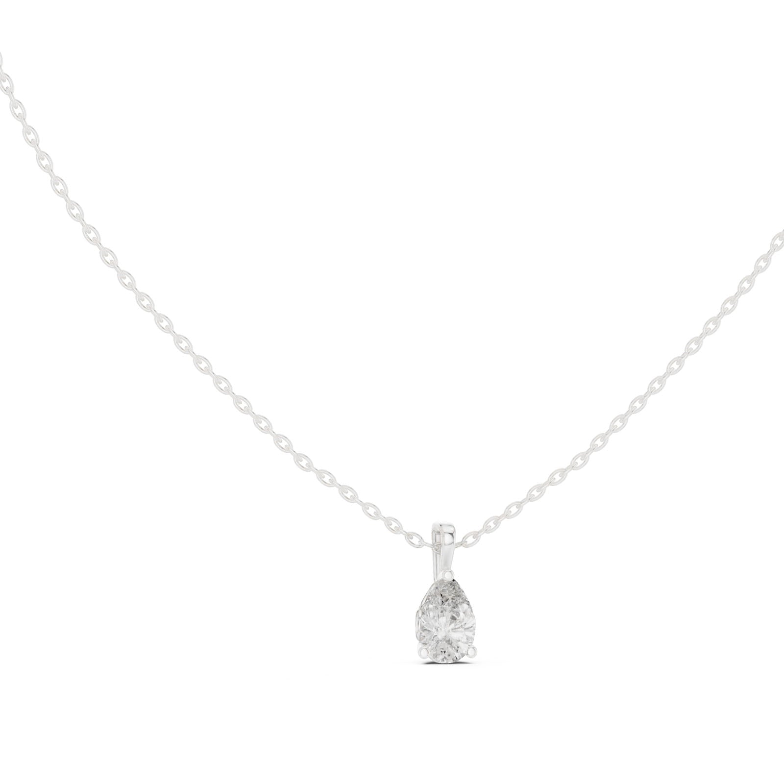 .50-1.00 Ct. Pear Cut Diamond Solitaire Pendant Necklace (GPD-0065-0067)
