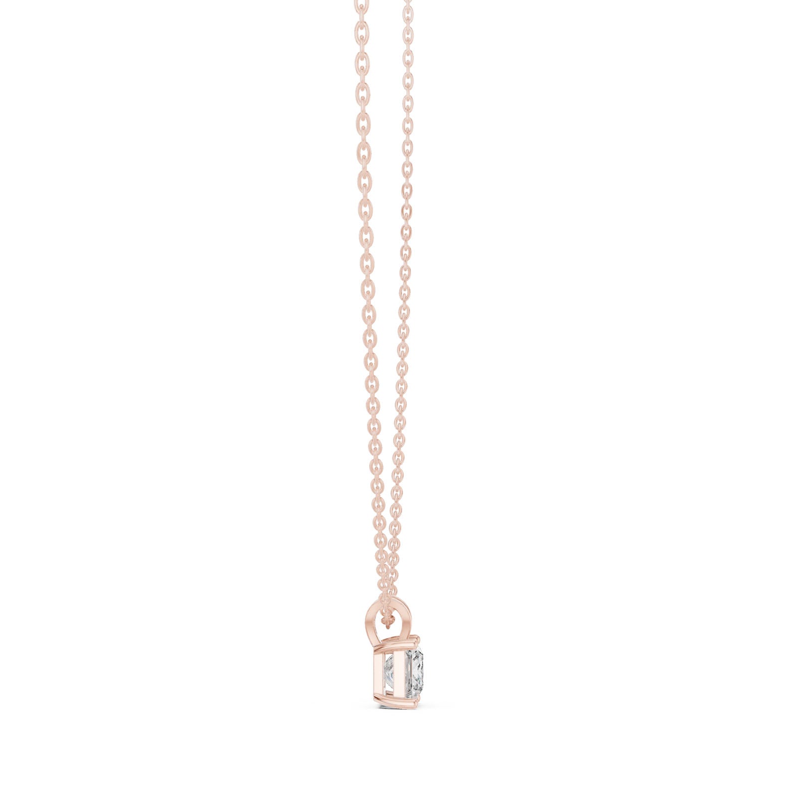 1.05 Ct. Princess Cut Solitaire Diamond Pendant Necklace (GPD-0006) 9