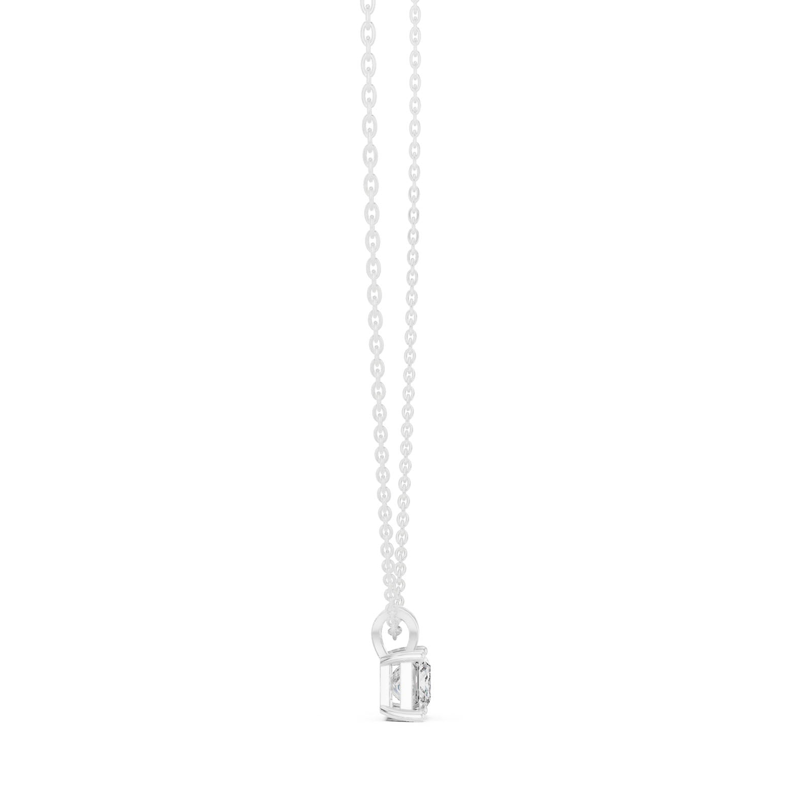 1.05 Ct. Princess Cut Solitaire Diamond Pendant Necklace (GPD-0006) 6
