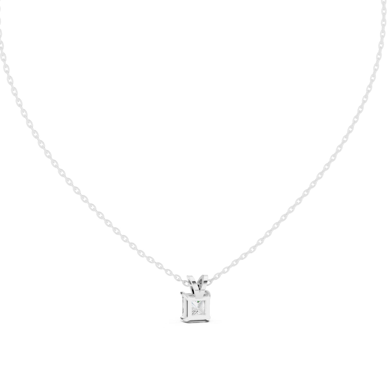 1.05 Ct. Princess Cut Solitaire Diamond Pendant Necklace (GPD-0006) 4