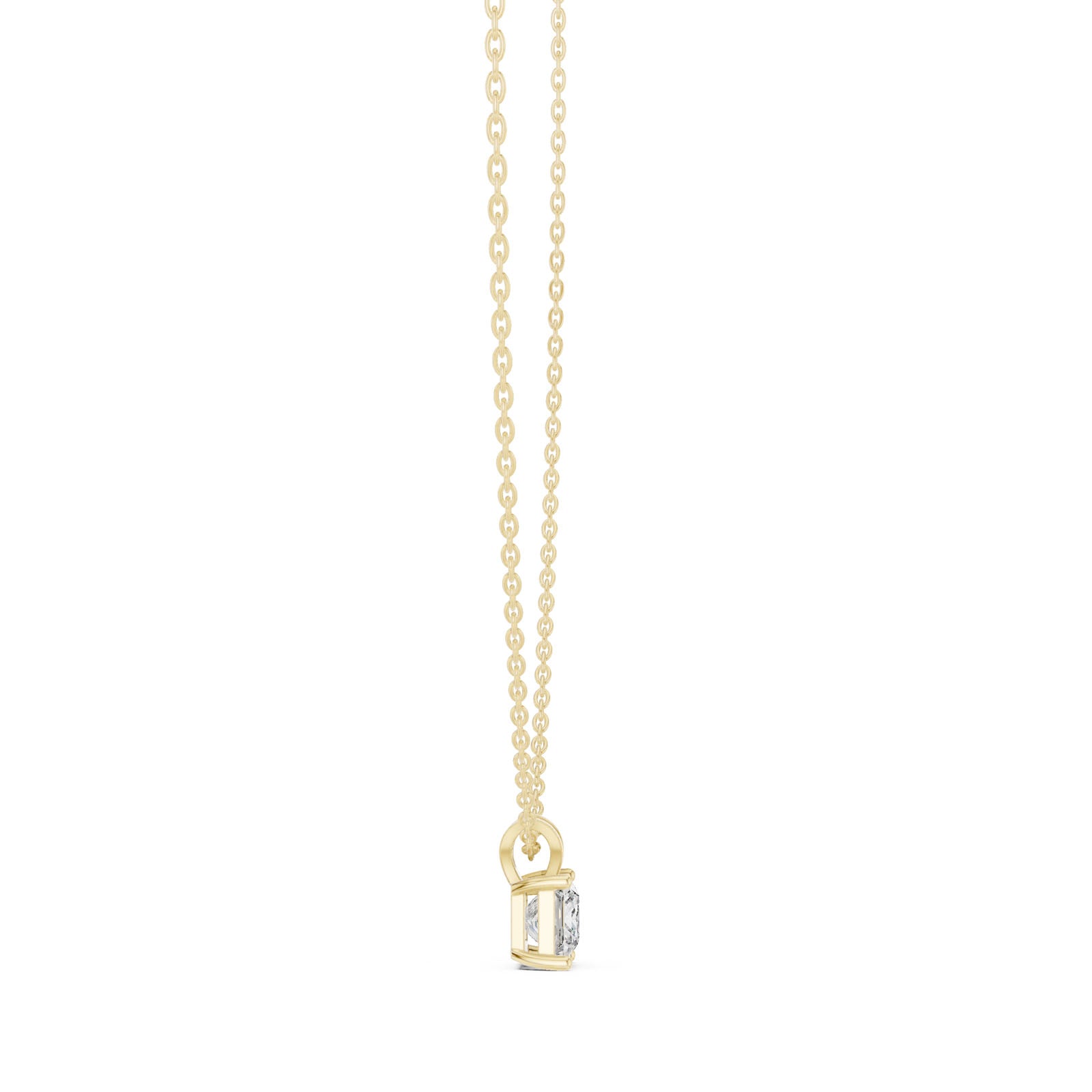 1.05 Ct. Princess Cut Solitaire Diamond Pendant Necklace (GPD-0006) 3