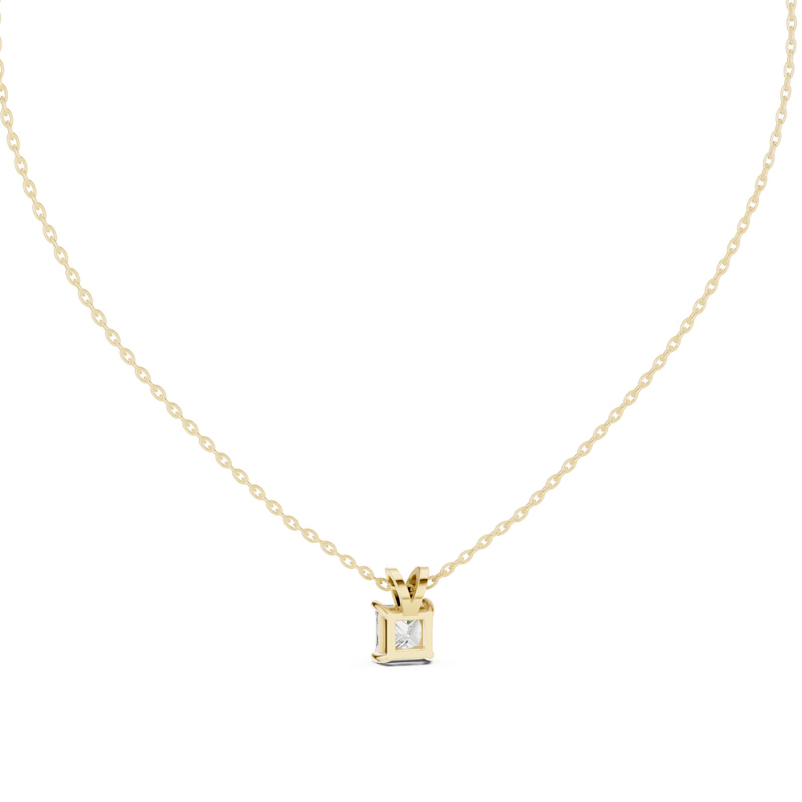 1.05 Ct. Princess Cut Solitaire Diamond Pendant Necklace (GPD-0006) 8