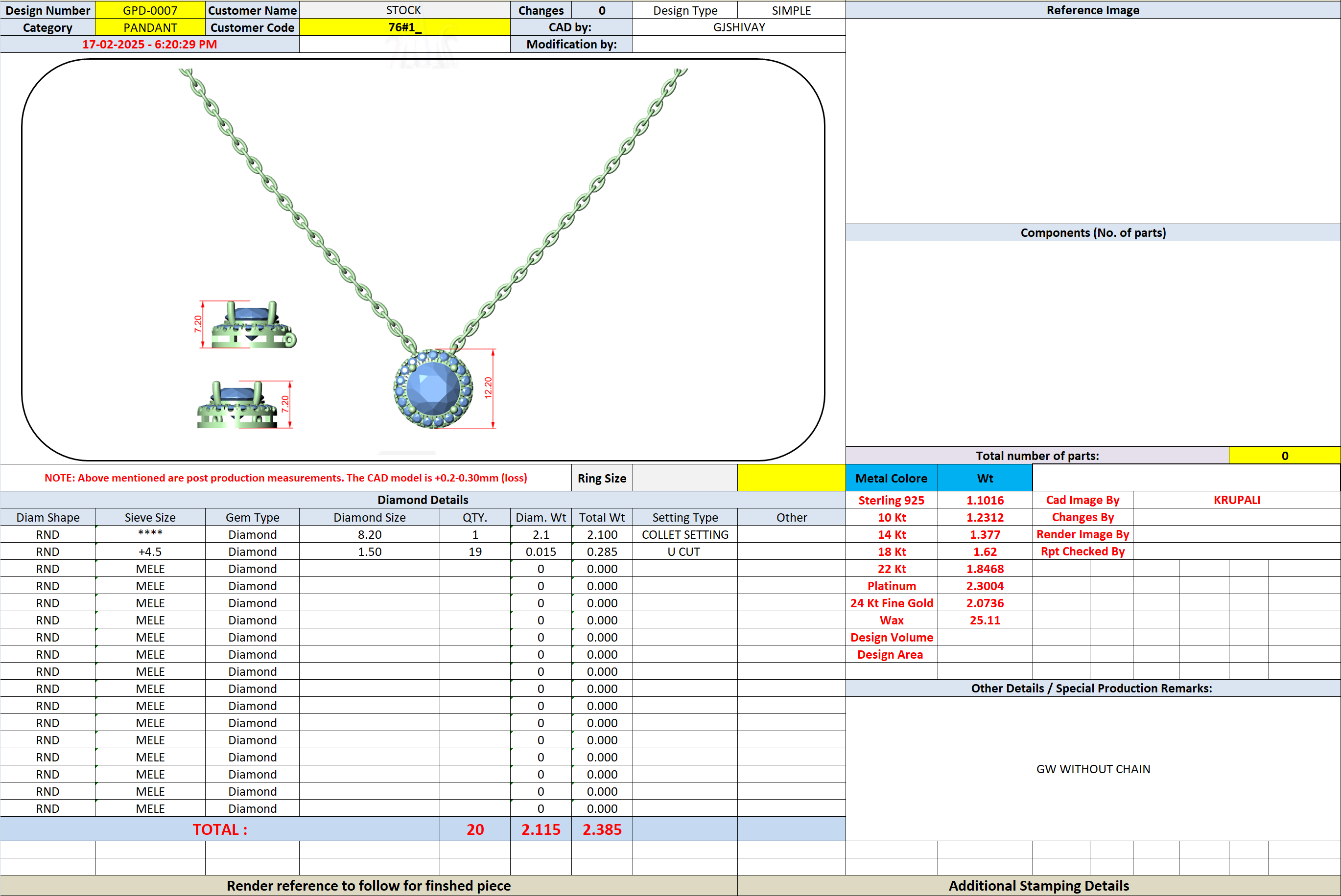2.39 Ct. Round Diamond Halo Pendant Necklace with Pavé Setting (GPD-0007) 13