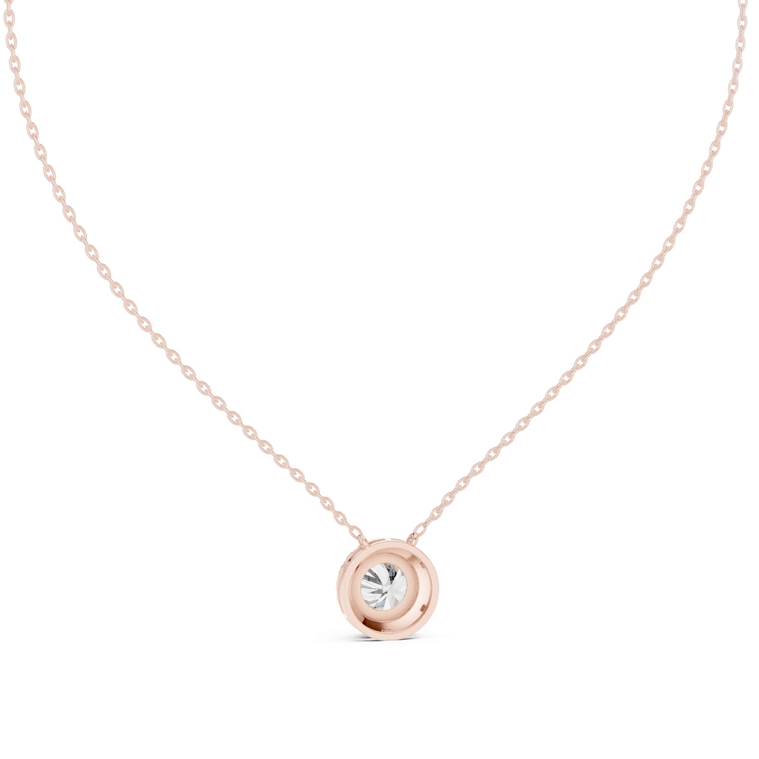 2.39 Ct. Round Diamond Halo Pendant Necklace with Pavé Setting (GPD-0007) 12