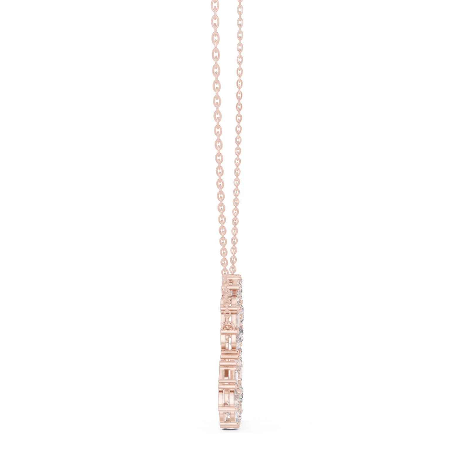 1.95 Ct. Mixed Shape Diamond Heart Pendant Necklace (GPD-0008) 12