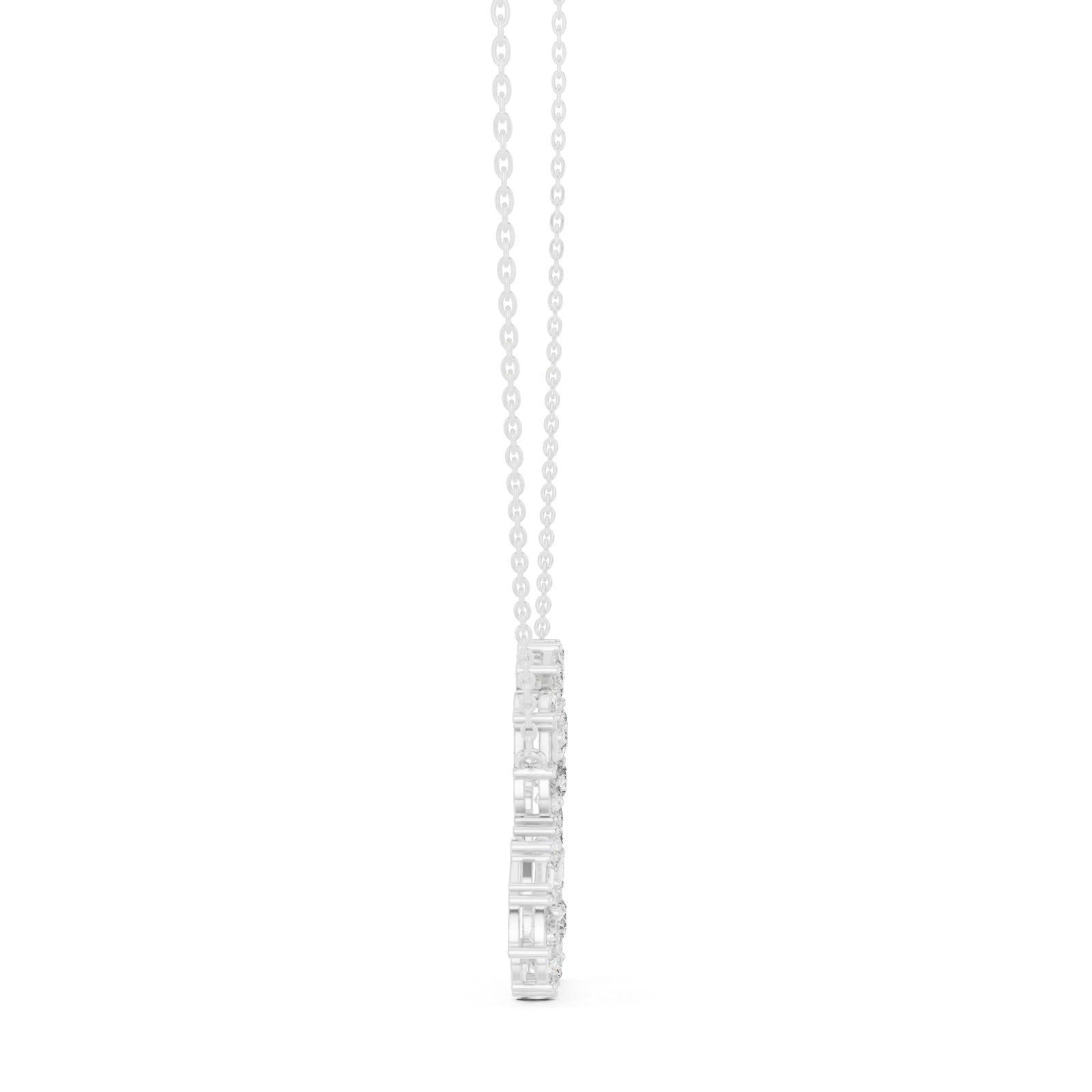 1.95 Ct. Mixed Shape Diamond Heart Pendant Necklace (GPD-0008) 8