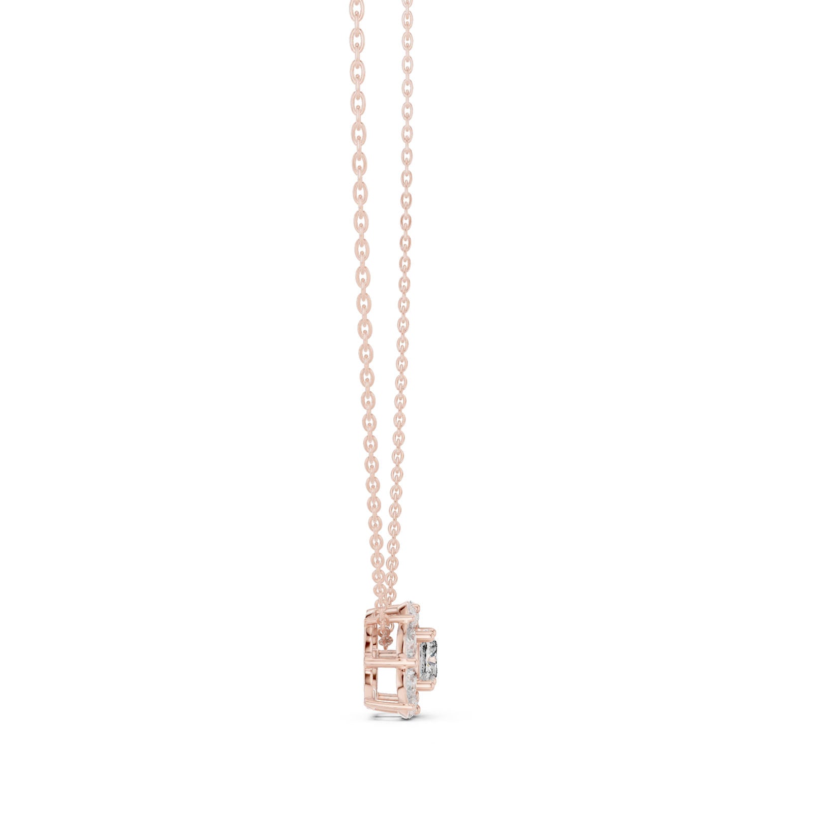 1.60 Ct. Cushion Cut Diamond Halo Pendant Necklace (GPD-0009) 8