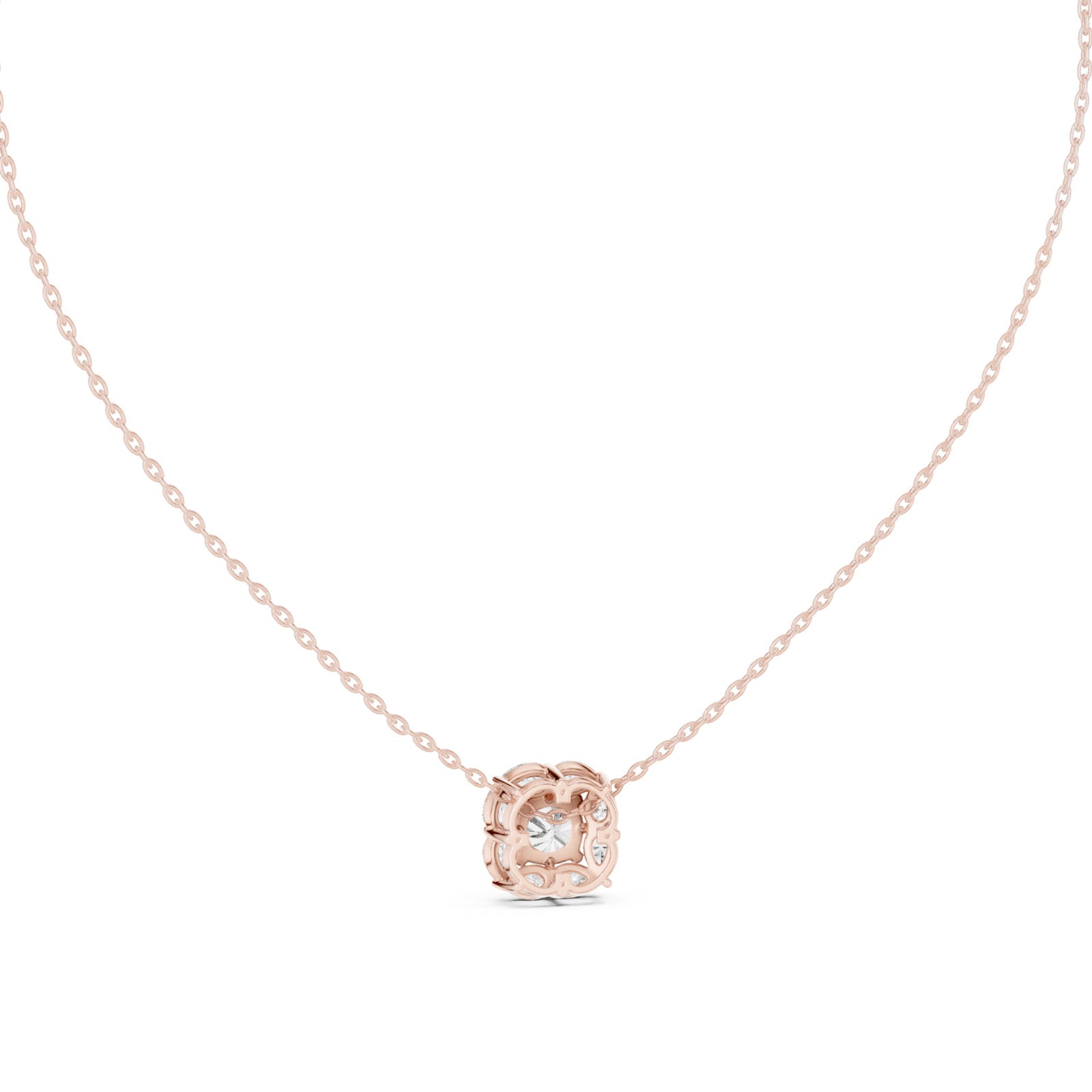 1.60 Ct. Cushion Cut Diamond Halo Pendant Necklace (GPD-0009) 9