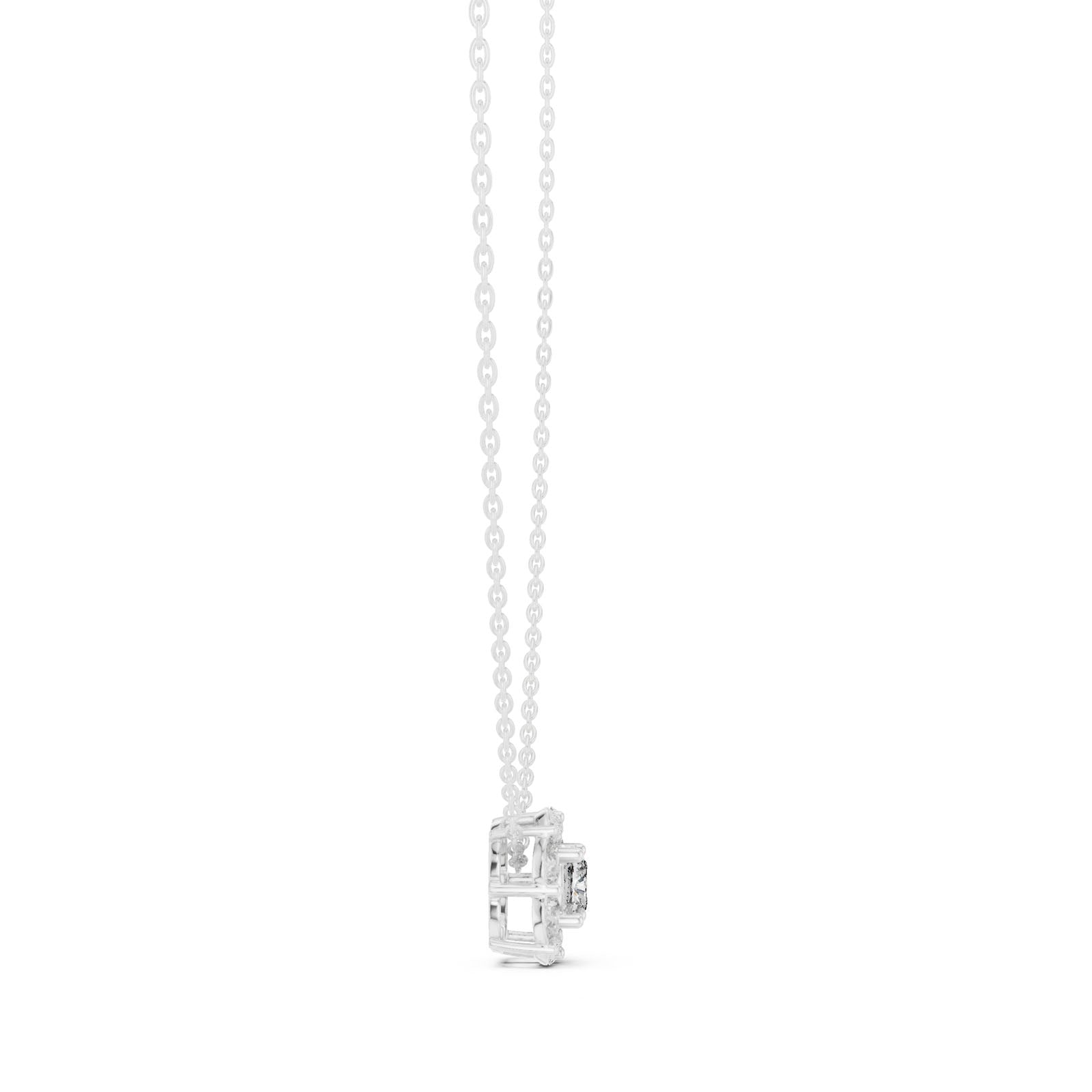 1.60 Ct. Cushion Cut Diamond Halo Pendant Necklace (GPD-0009) 3