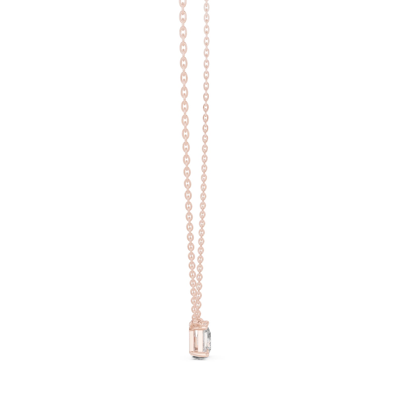 1.00 Ct. Emerald & Pear Diamond Two-Stone Pendant Necklace (GPD-0011) 10