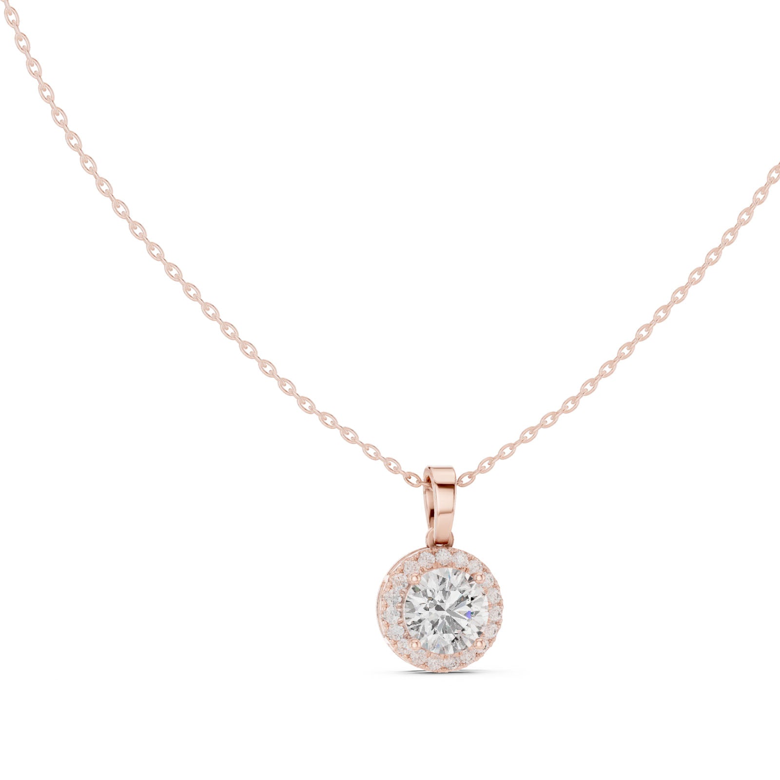 2.40 Ct. Round Diamond Halo Pendant Necklace (GPD-0012) 8