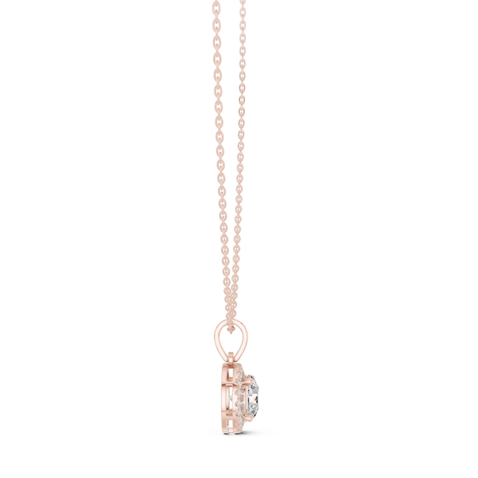 2.40 Ct. Round Diamond Halo Pendant Necklace (GPD-0012) 10