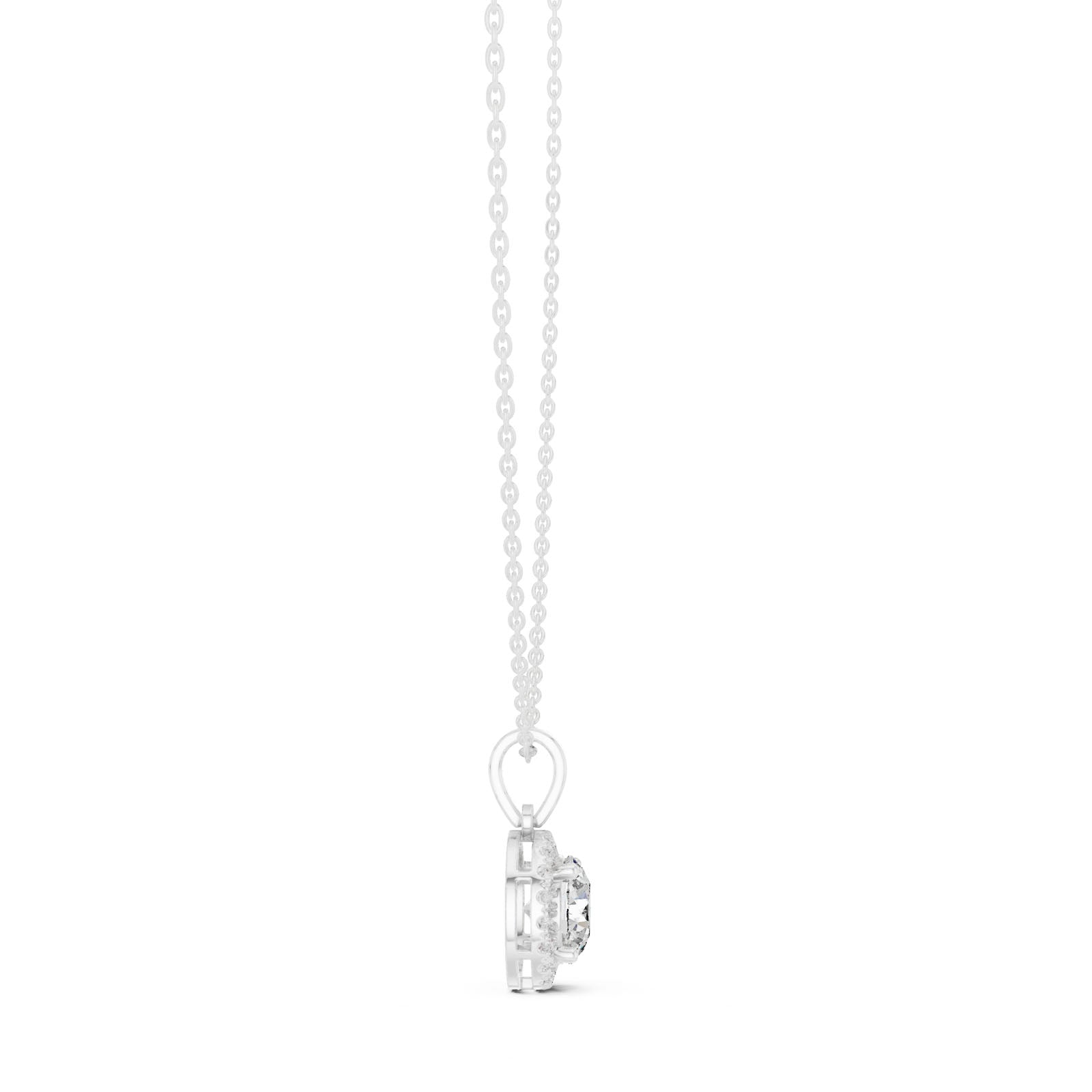 2.40 Ct. Round Diamond Halo Pendant Necklace (GPD-0012) 3