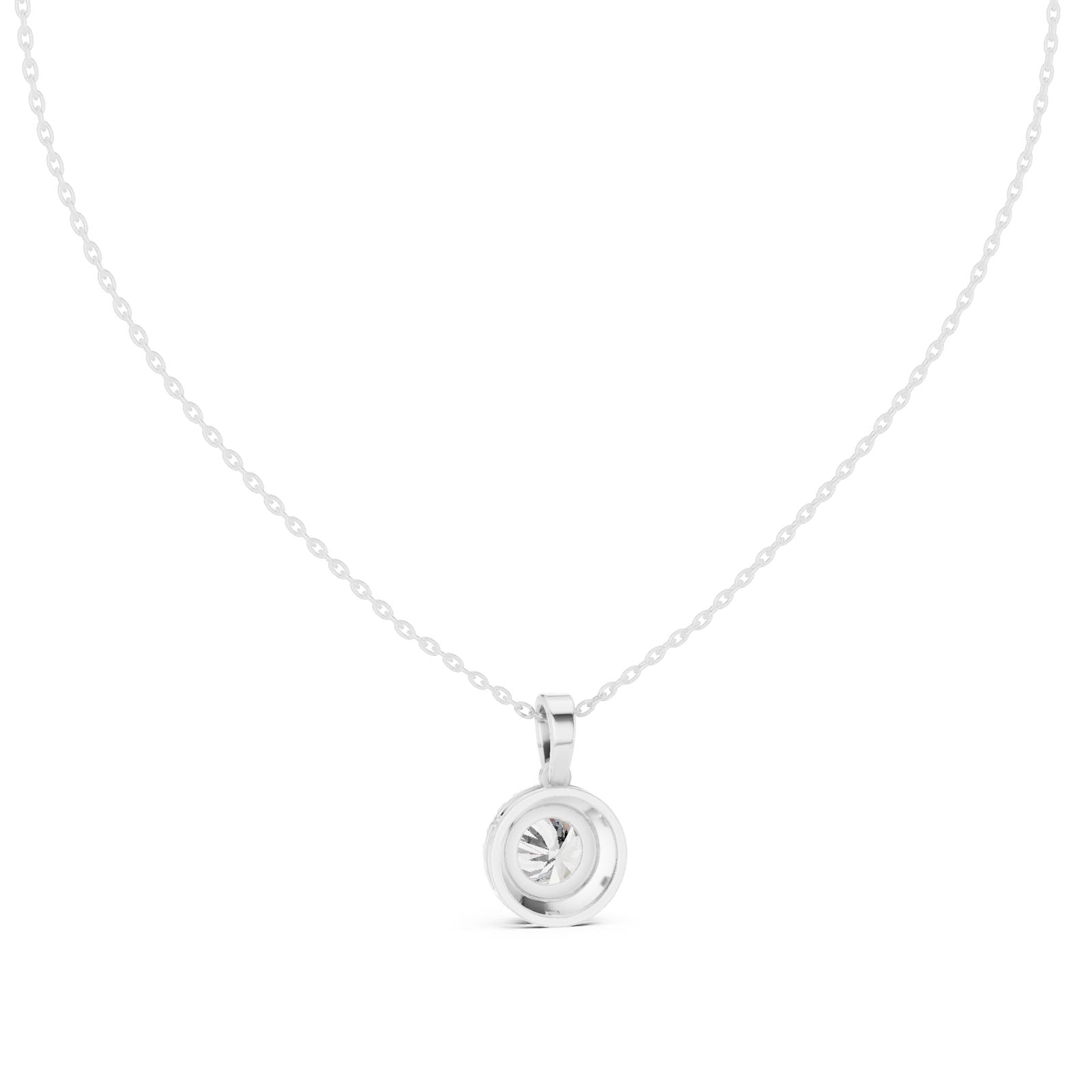 2.40 Ct. Round Diamond Halo Pendant Necklace (GPD-0012) 4