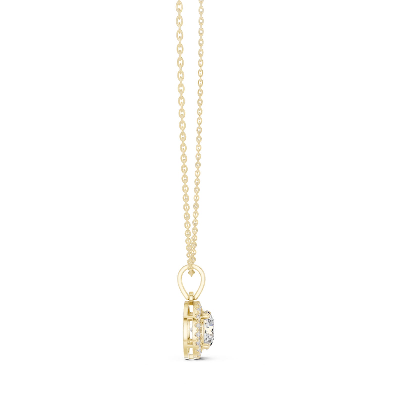 2.40 Ct. Round Diamond Halo Pendant Necklace (GPD-0012) 6