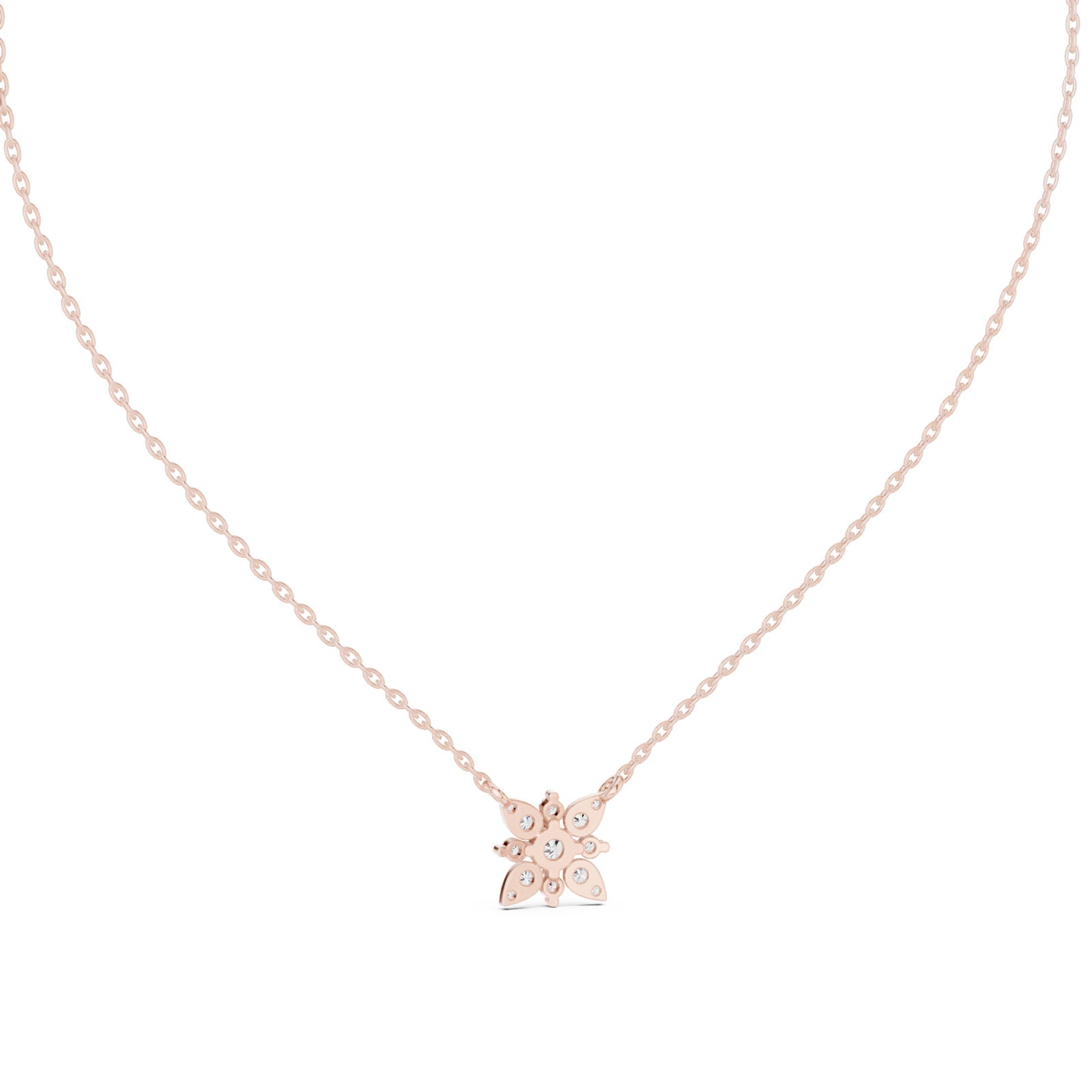 .45 Ct. Diamond Floral Cluster Pendant Necklace (GPD-0015) 12