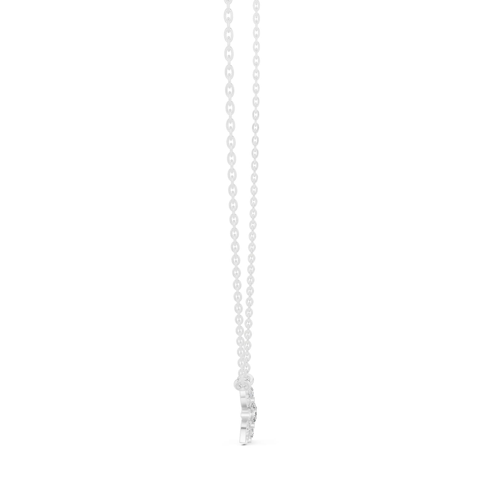 .45 Ct. Diamond Floral Cluster Pendant Necklace (GPD-0015) 7