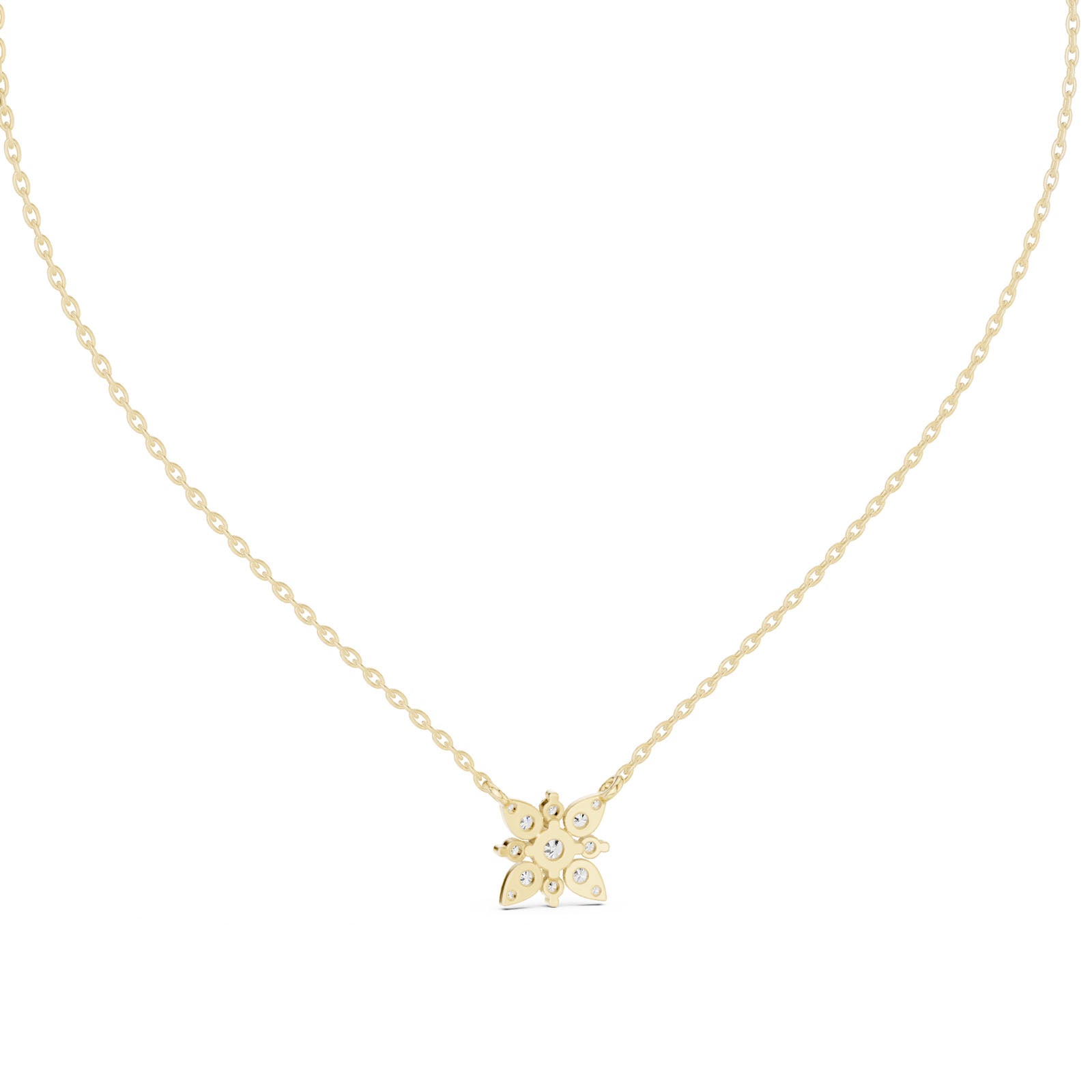 .45 Ct. Diamond Floral Cluster Pendant Necklace (GPD-0015) 8