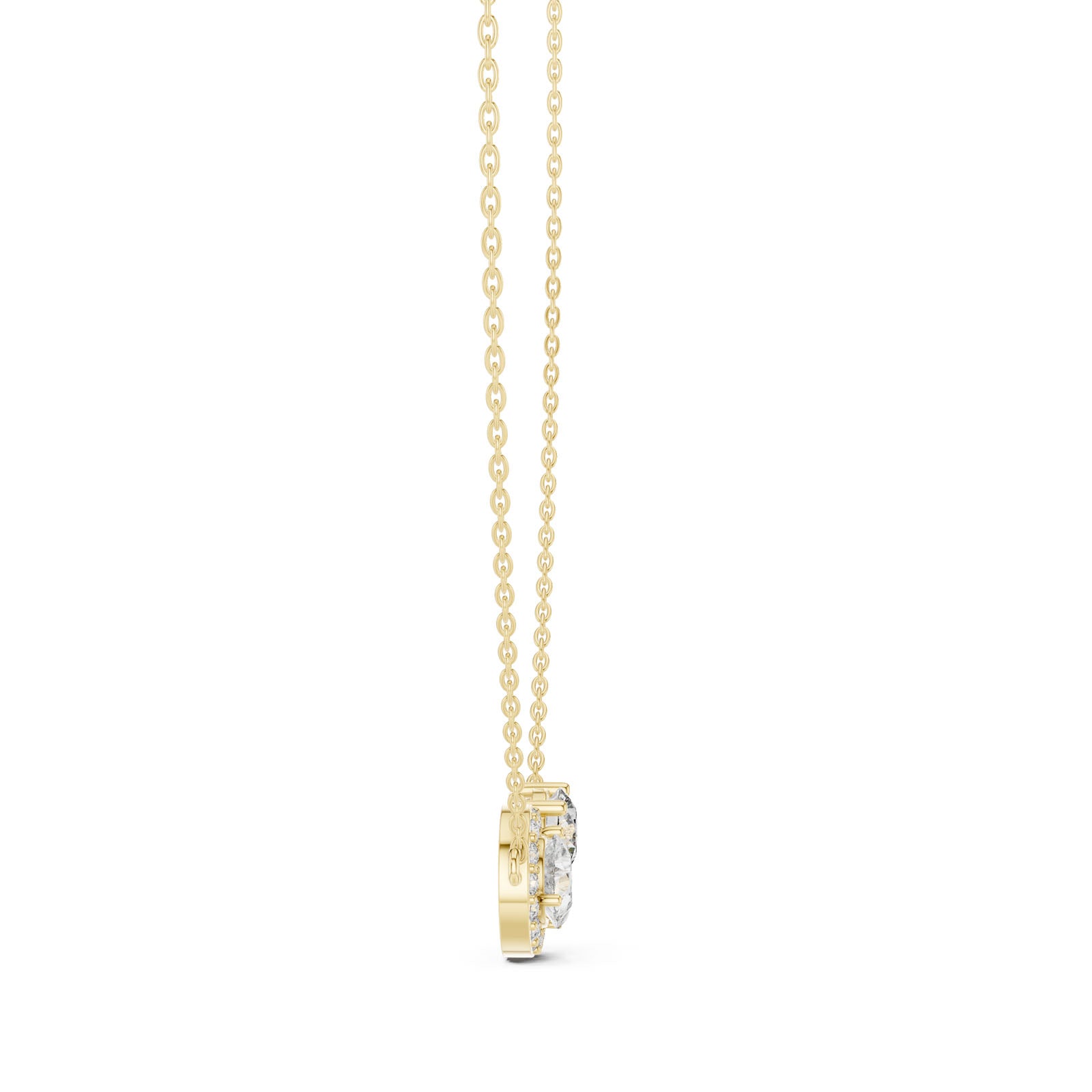 2.40 Ct. Pear & Round Diamond Two-Stone Pendant Necklace (GPD-0019) 3