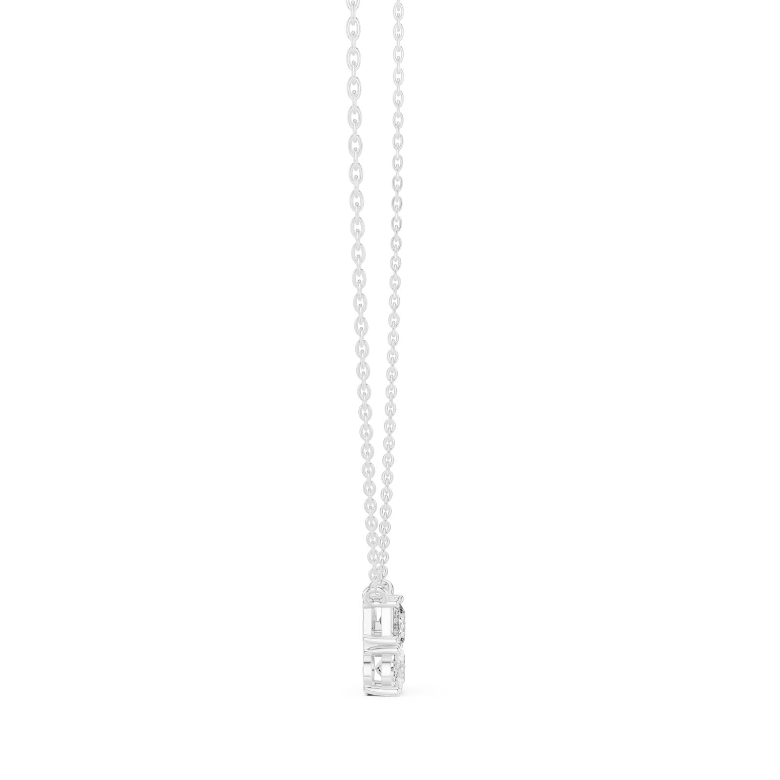 1.50 Ct. Three-Stone Diamond Cluster Pendant Necklace (GPD-0022) 6