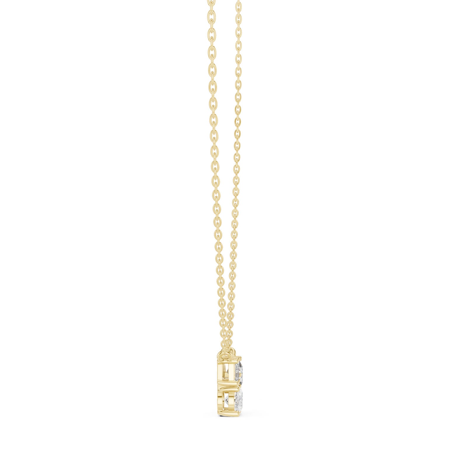 1.50 Ct. Three-Stone Diamond Cluster Pendant Necklace (GPD-0022) 8