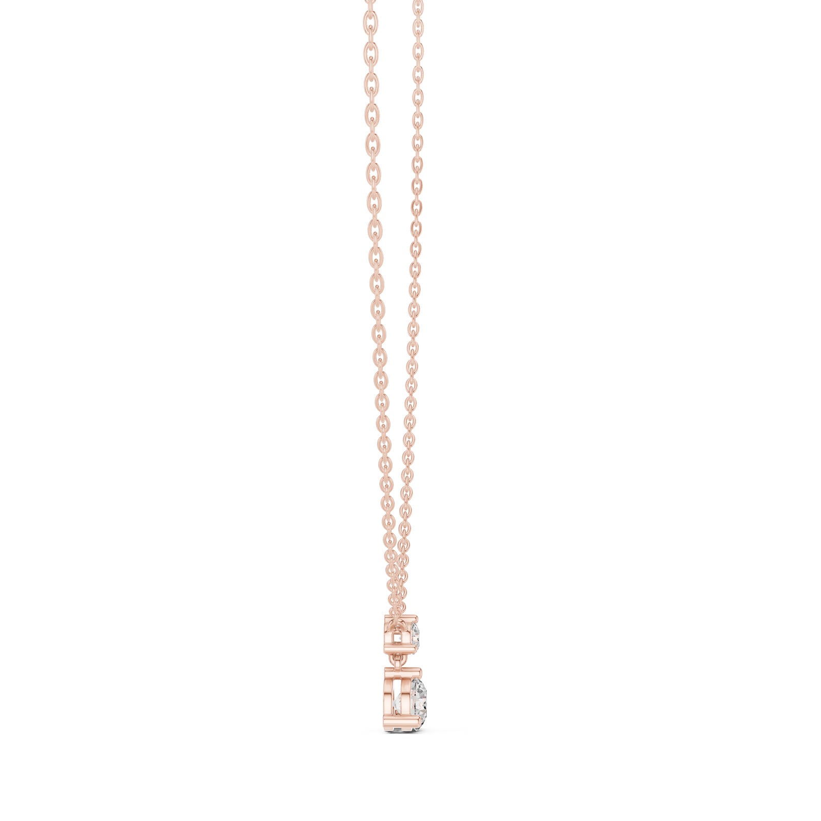 .60 Ct. Two-Stone Diamond Drop Pendant Necklace (GPD-0025) 8