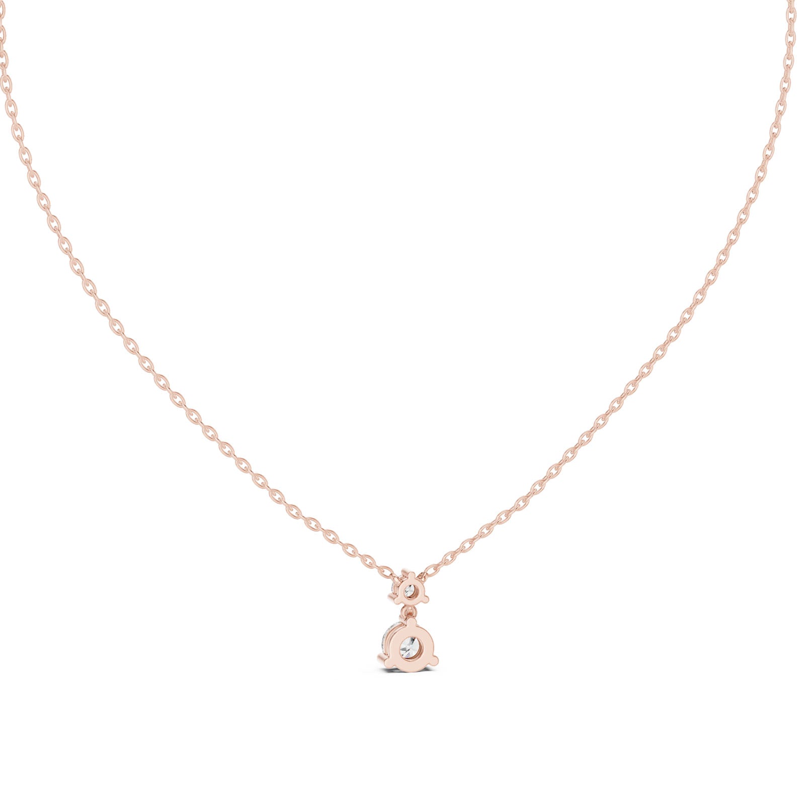 .60 Ct. Two-Stone Diamond Drop Pendant Necklace (GPD-0025) 5