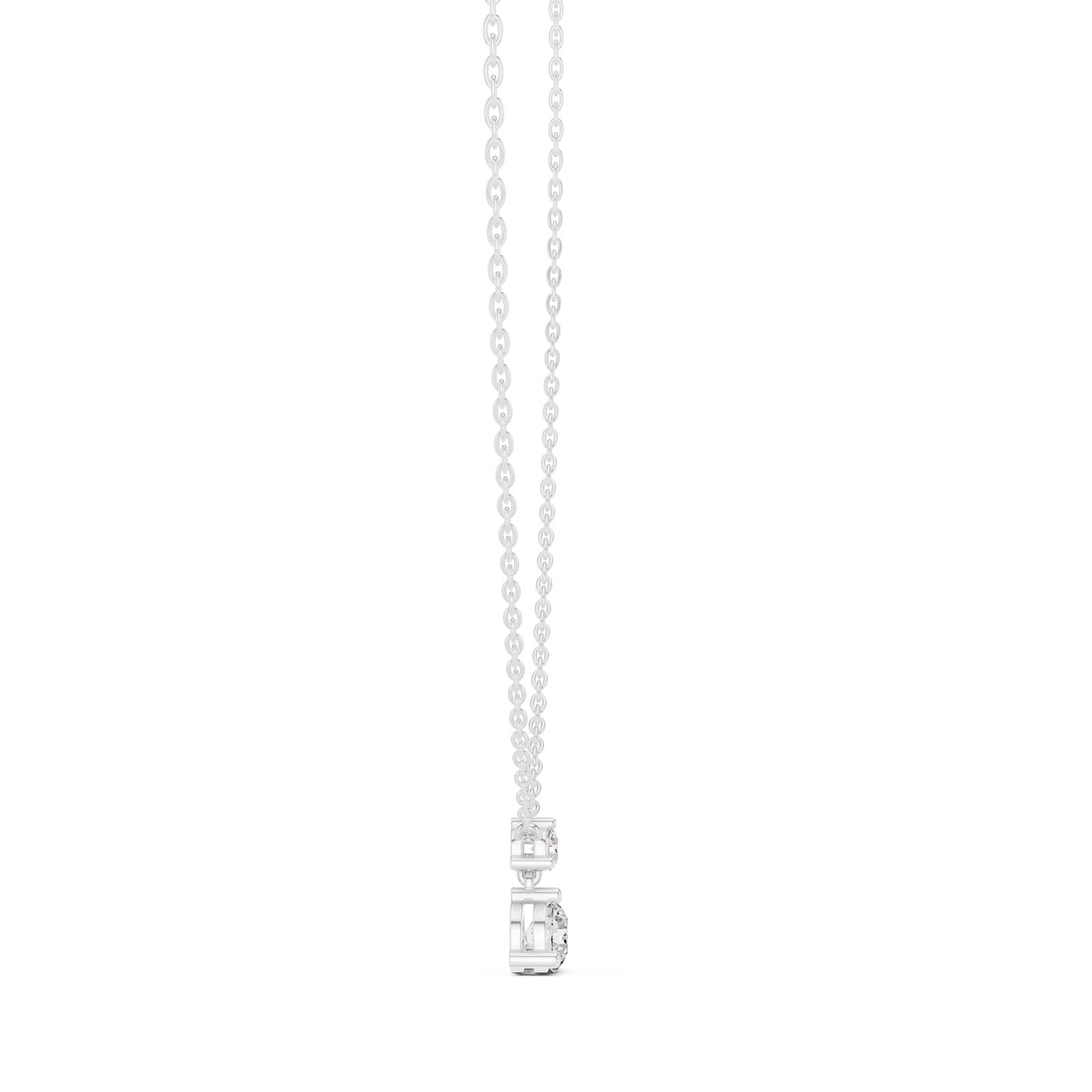 .60 Ct. Two-Stone Diamond Drop Pendant Necklace (GPD-0025) 3