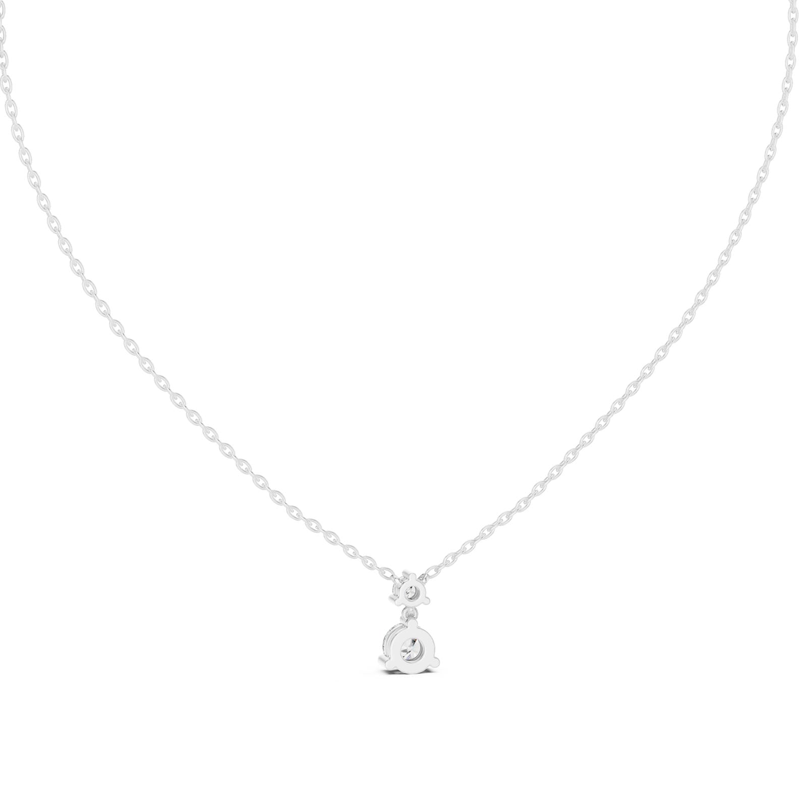 .60 Ct. Two-Stone Diamond Drop Pendant Necklace (GPD-0025) 7