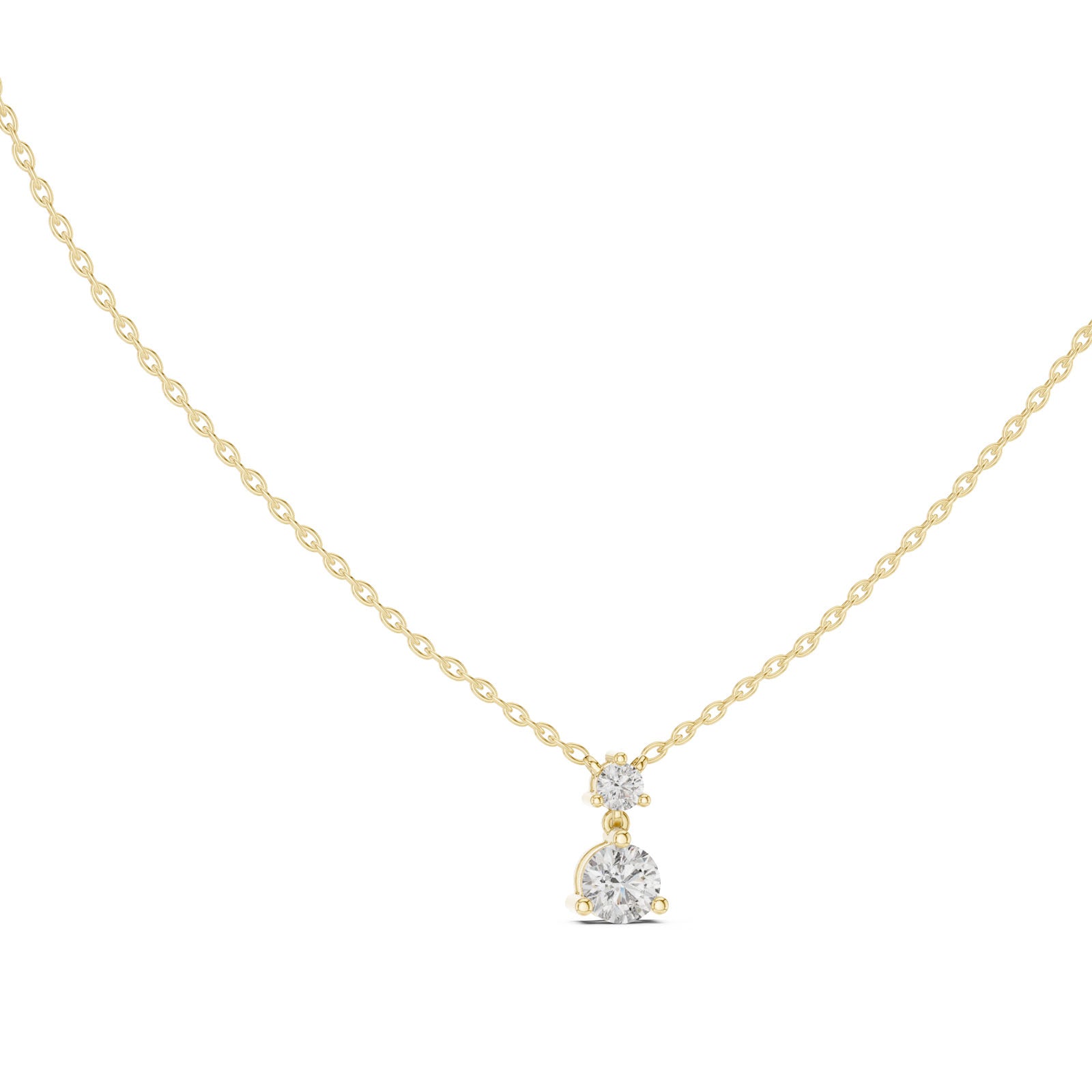 .60 Ct. Two-Stone Diamond Drop Pendant Necklace (GPD-0025) 9