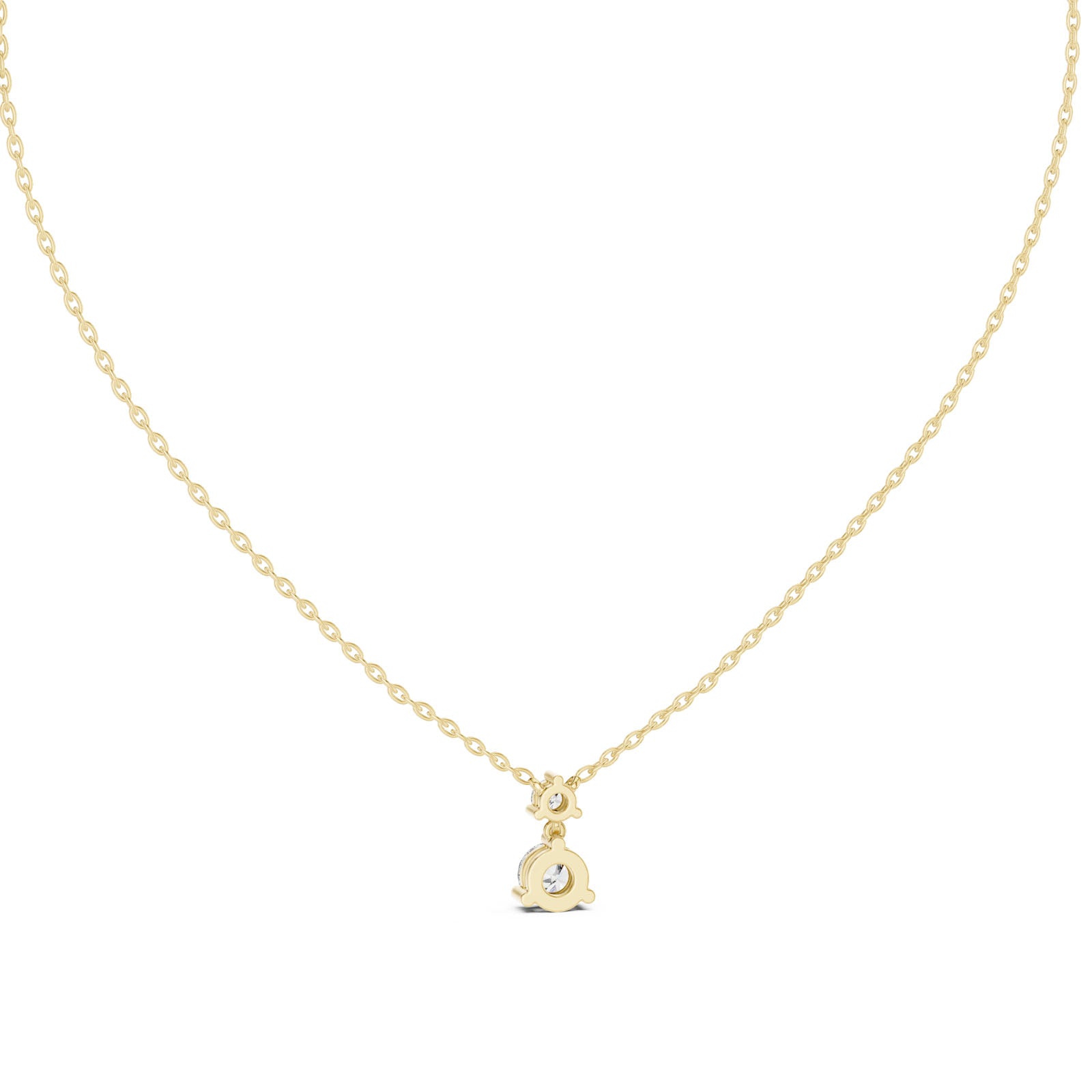 .60 Ct. Two-Stone Diamond Drop Pendant Necklace (GPD-0025) 12