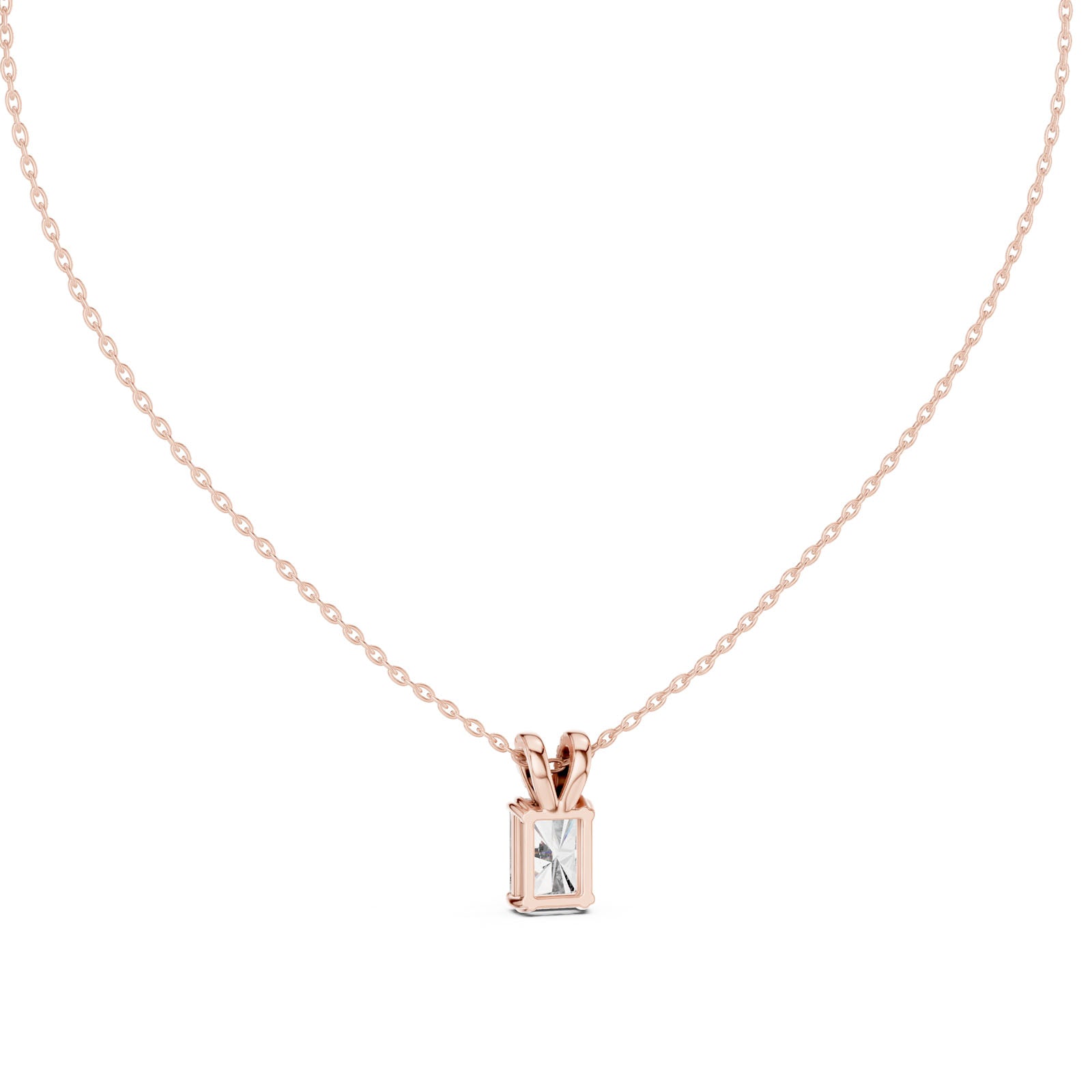 2.15 Ct. Radiant Cut Diamond Pendant with Pavé Double Bail (GPD-0026) 4